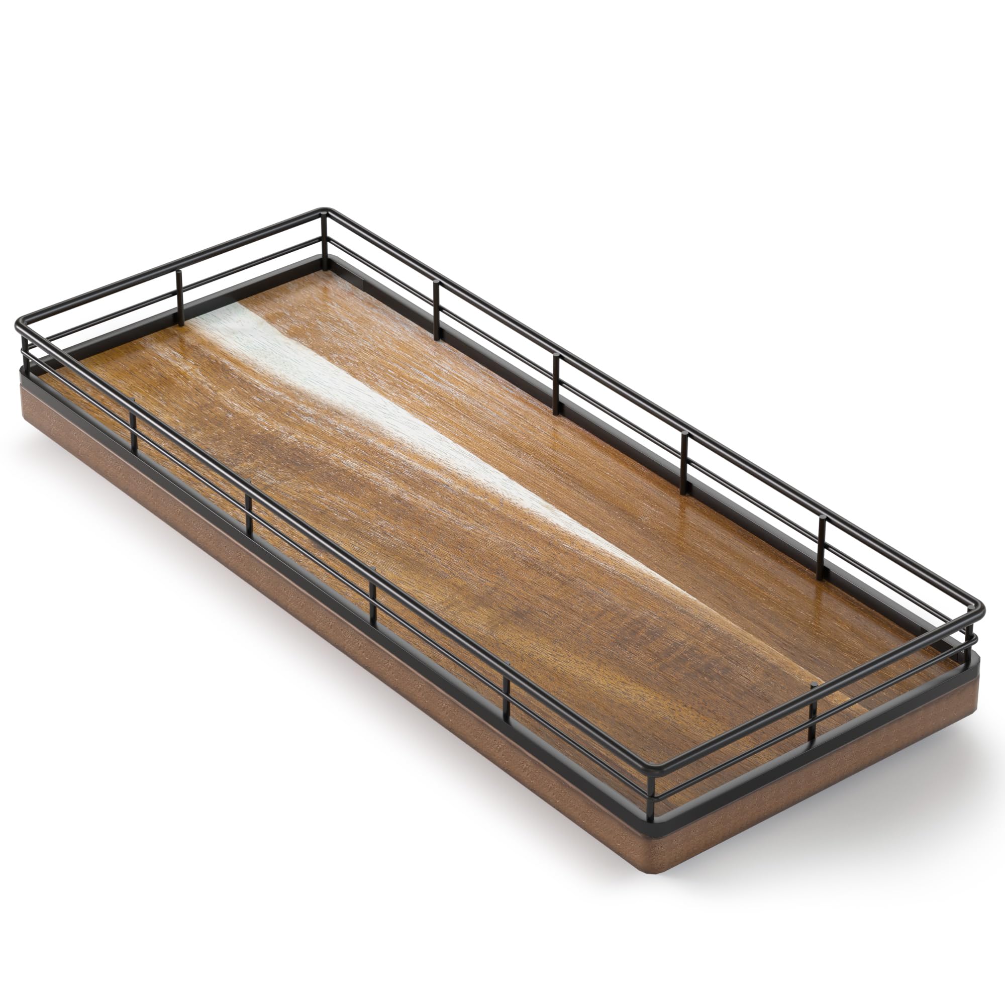 Vanity Tray for Jewelry Candle Makeup Perfume Holder Toilet Tank Tray Soap Cologne Organizer