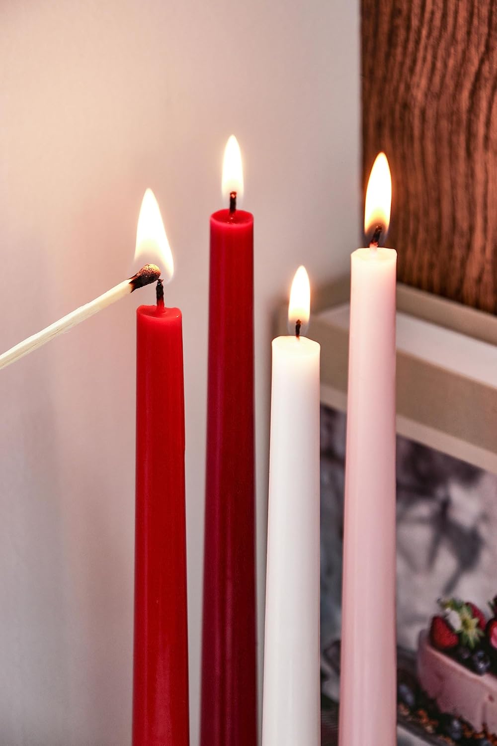 Taper Candles Unscented Smokeless Long Tall Tapered Candle for Candlesticks SticksHome Decor Dinner