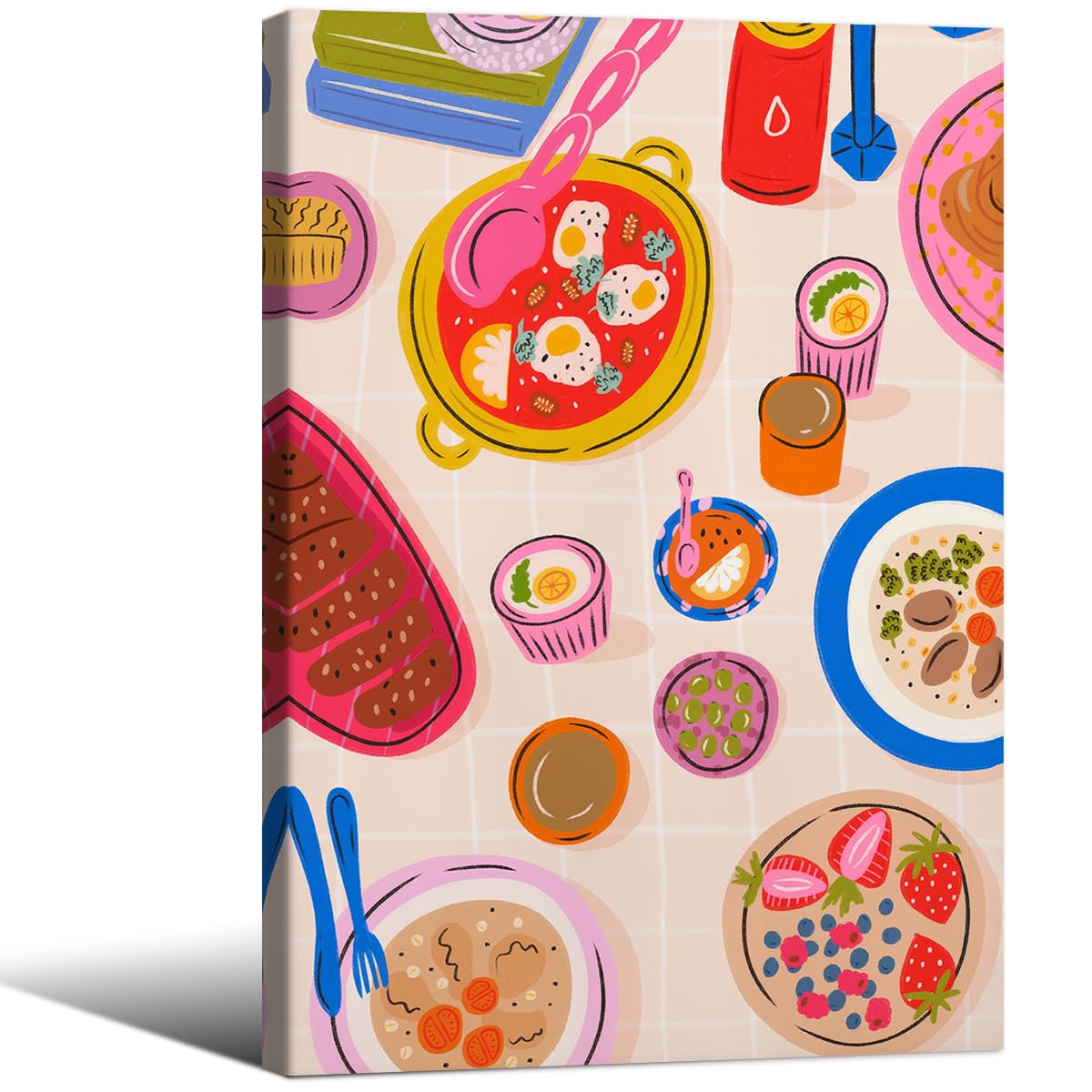 Modern Italian Kitchen Colorful Wall Art