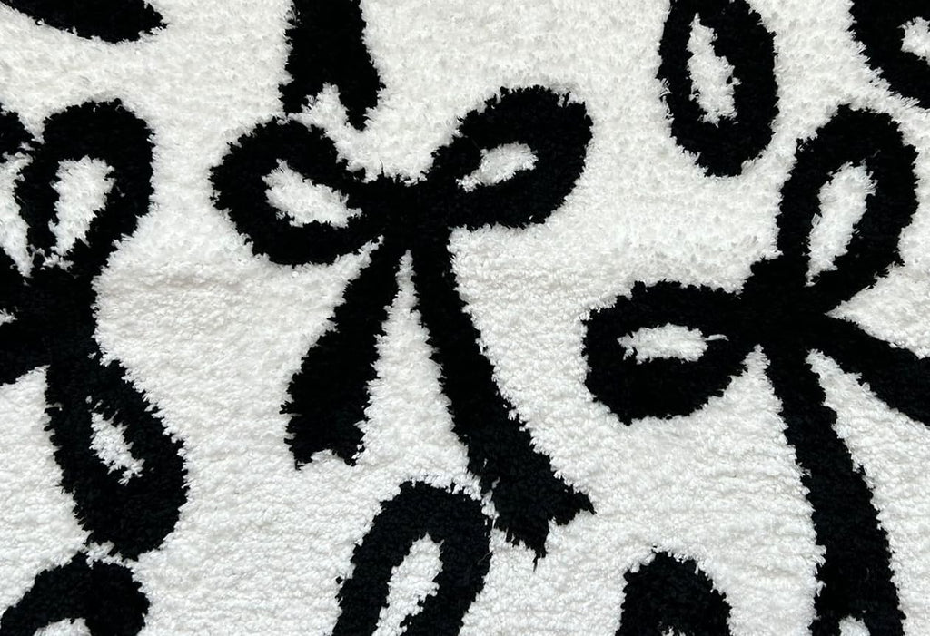 Coquette Bow Rug - Bow Shaped bathmat - Handmade & Premium- 30in (75cm) - Bathroom - Designer Rugs - Aesthetic Room Decor