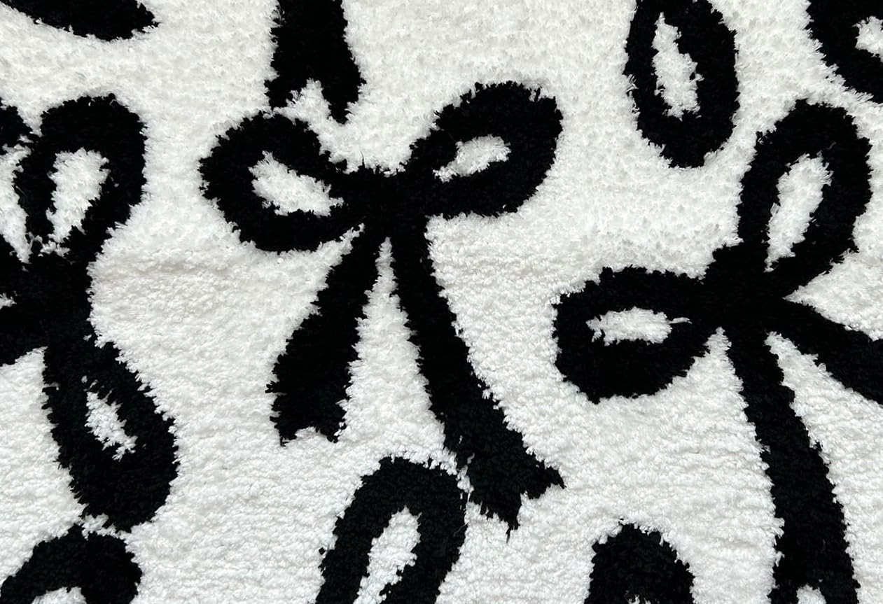 Coquette Bow Rug - Bow Shaped bathmat - Handmade & Premium- 30in (75cm) - Bathroom - Designer Rugs - Aesthetic Room Decor