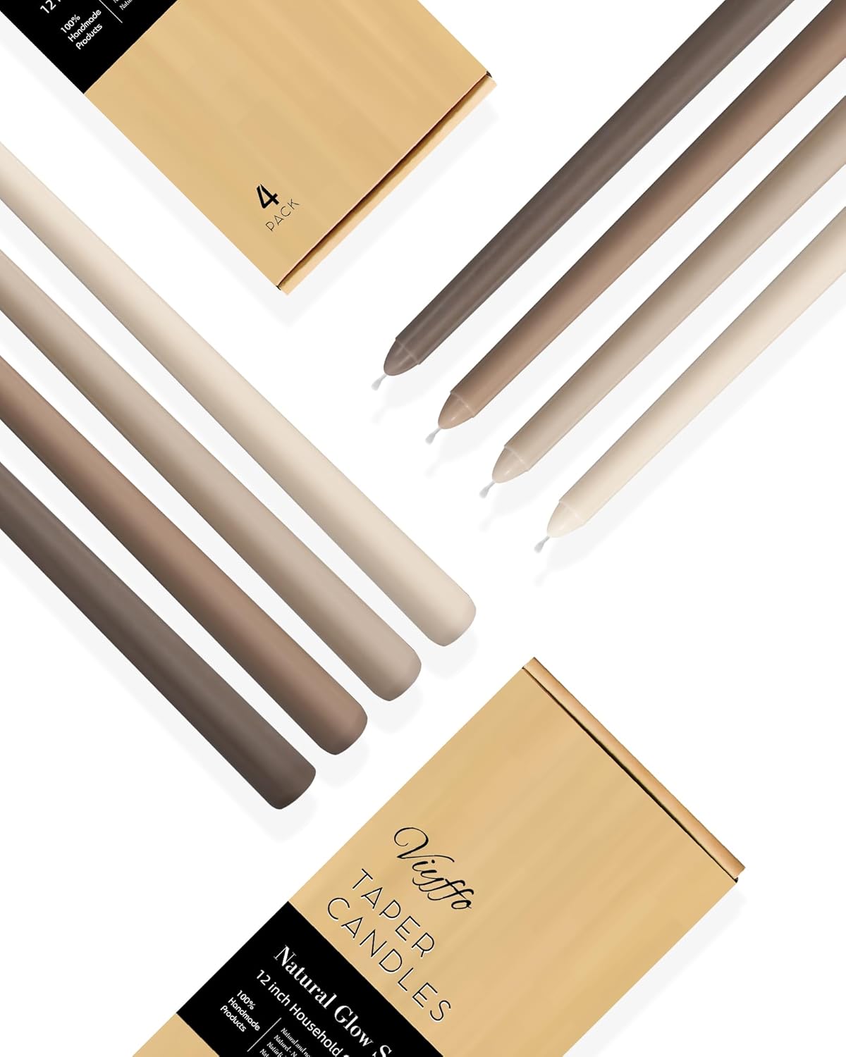 Taper Candles Unscented Smokeless Long Tall Tapered Candle for Candlesticks SticksHome Decor Dinner