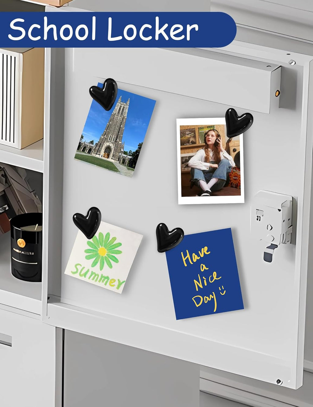 New 24PCS Fridge Magnets Cute Love Heart Refrigerator Magnets, Decorative Magnets