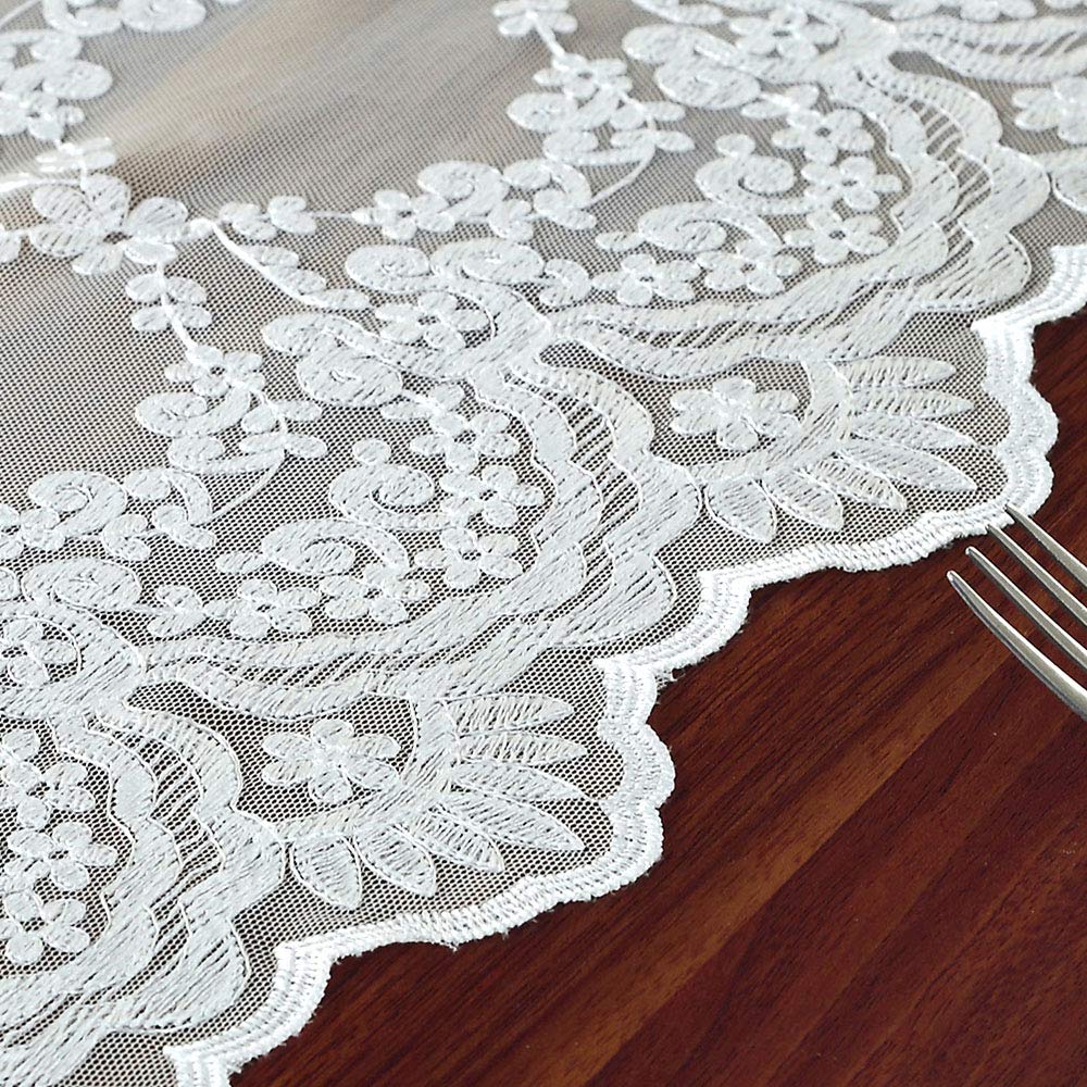 Rectangle Table Runner Lace Macrame Embroidered Table Runners with Exquisite Vintage Shabby Chic