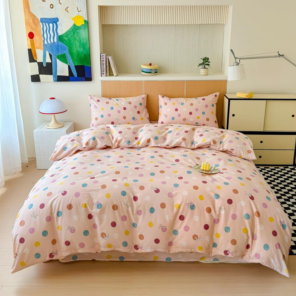 Cute Duvet Cover Sets 100% Cotton Bedding Comforter Cover Full 2 Pillowcases