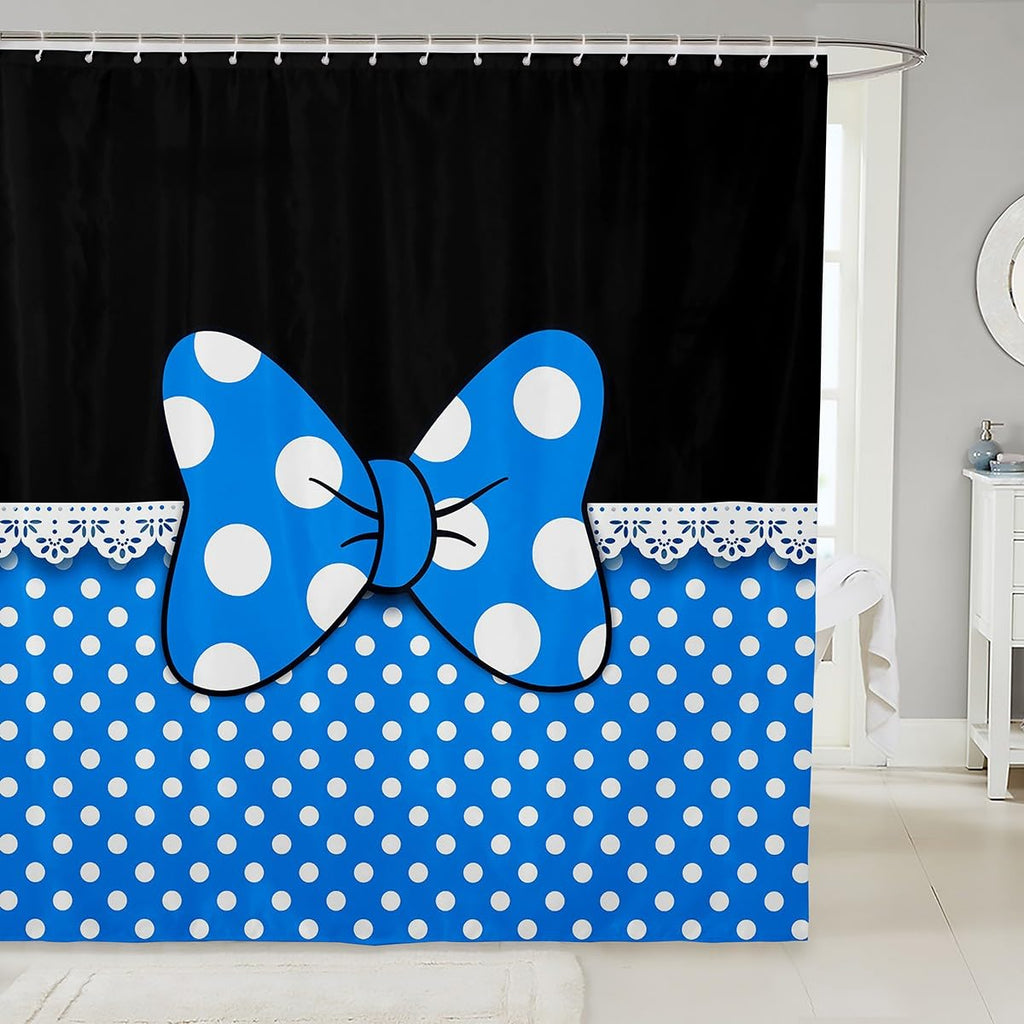 Cute Bathroom Curtains -  Waterproof Curtains, 12 Hooks Suits