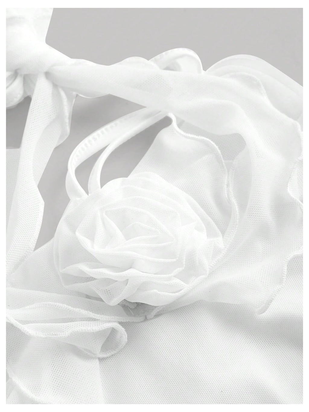 Women's Floral Mesh Halter Bodycon Mini Dress Ruffle Tassel Open Back Tube Dress