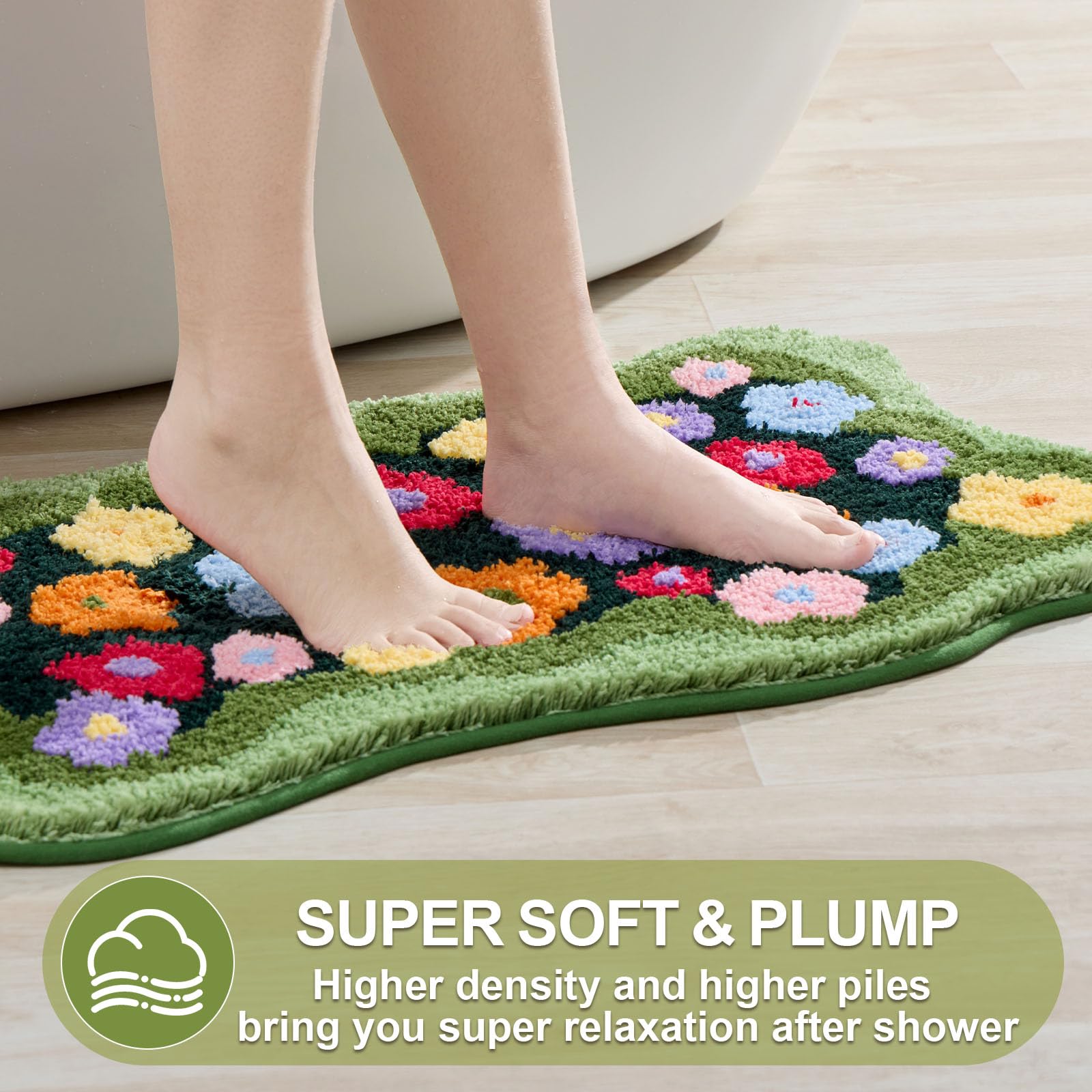 Cute Bathroom Rug Bath Mat Soft Microfiber Non Slip Washable Absorbent Rugs