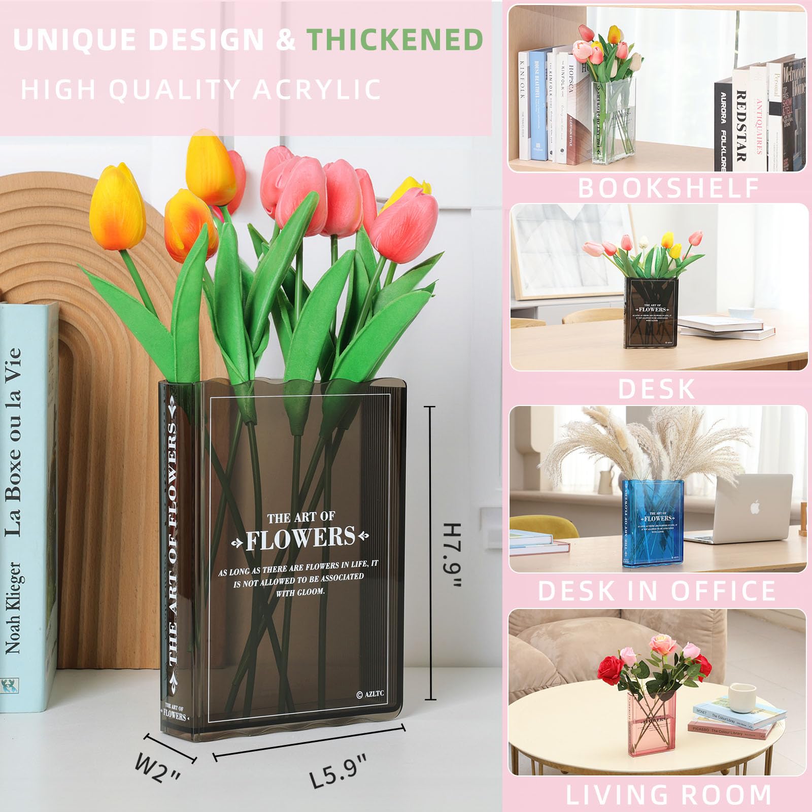 New Book-Shaped Flower Vase â€?Aesthetic Decor