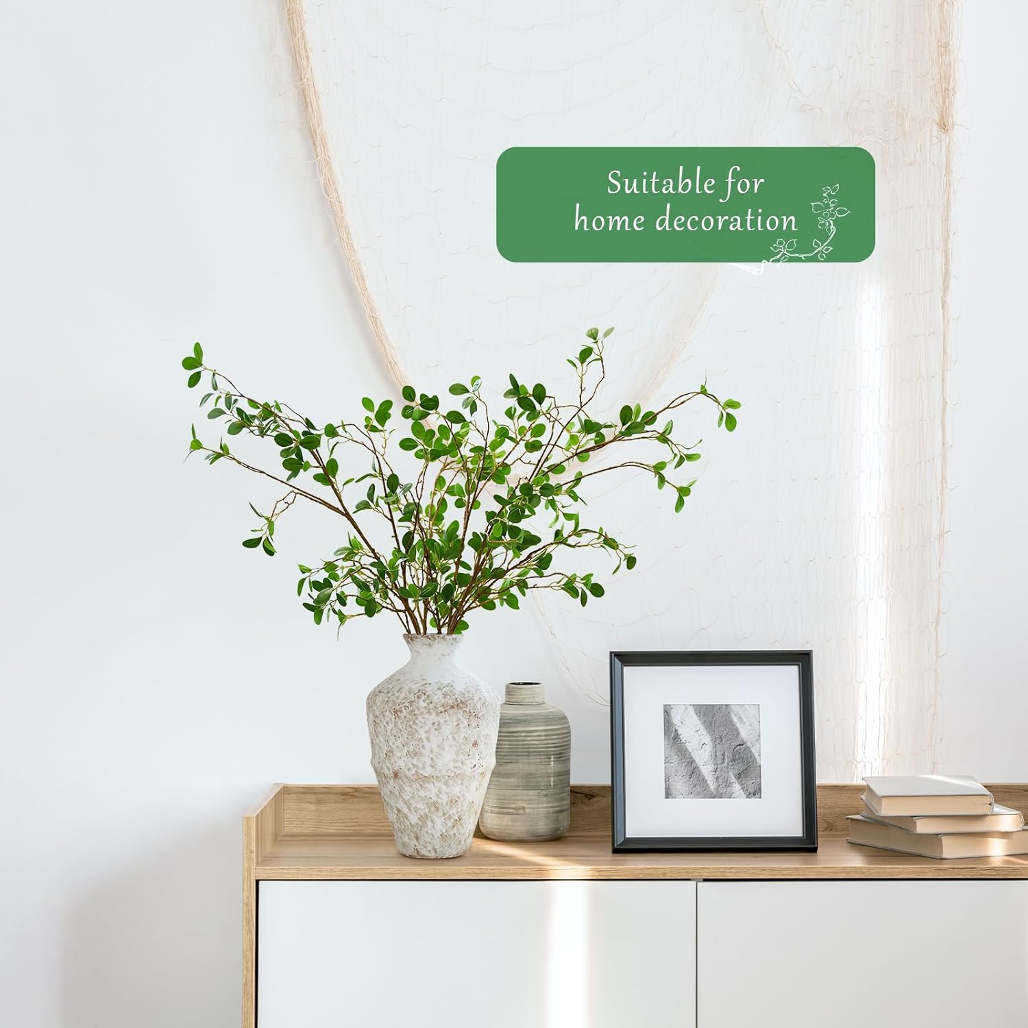 Lucky Artificial Lemon Branches, 4pcs of 27 Inch, Realistic Green Leaves and Yellow Lemon Fruit, Kitchen and Home Decor Plants, Greenery Stems