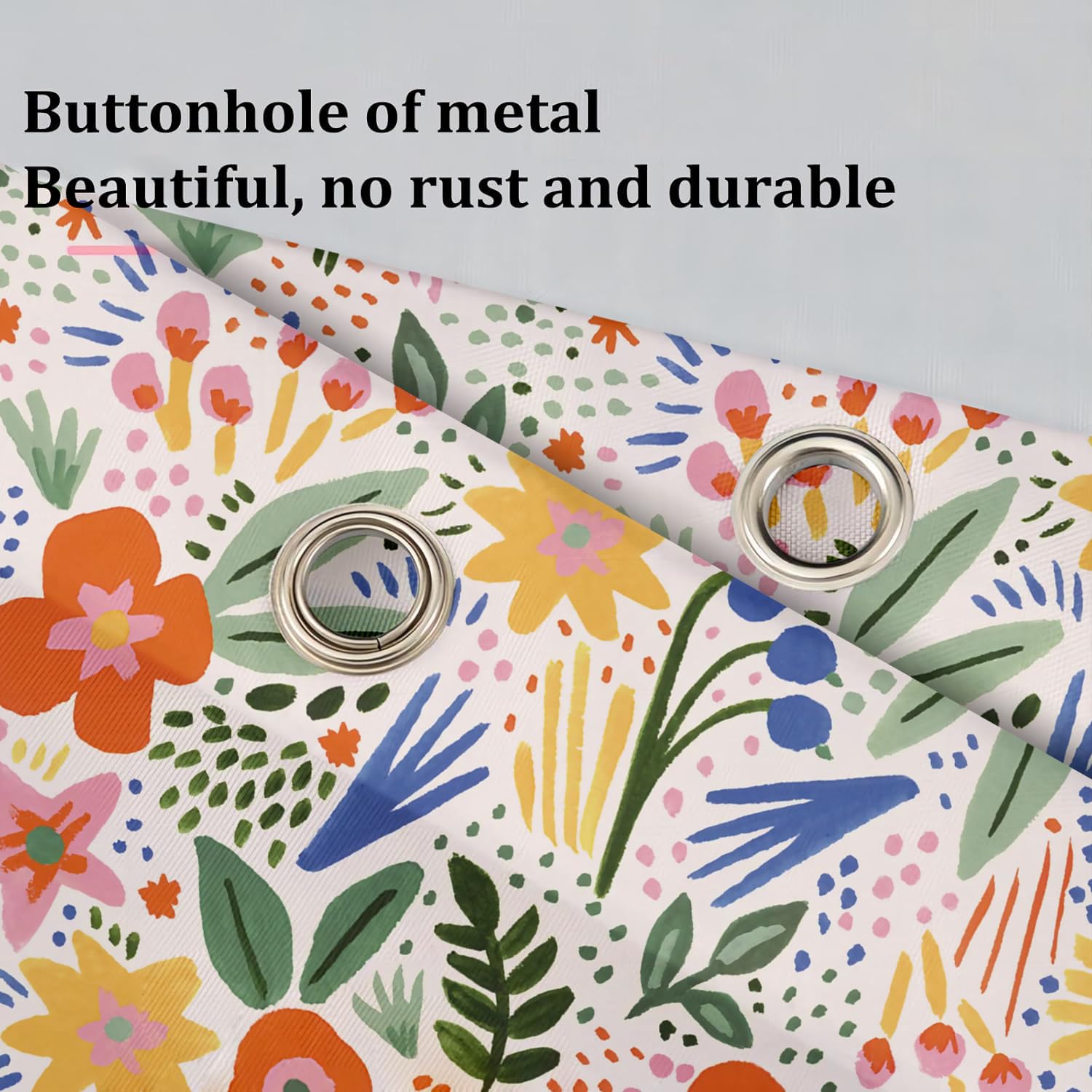 Cute Shower Curtain for Bathroom Modern Aesthetic Funky Decorative, Pretty Chic Cloth Set with Hooks, 72x72 Inch