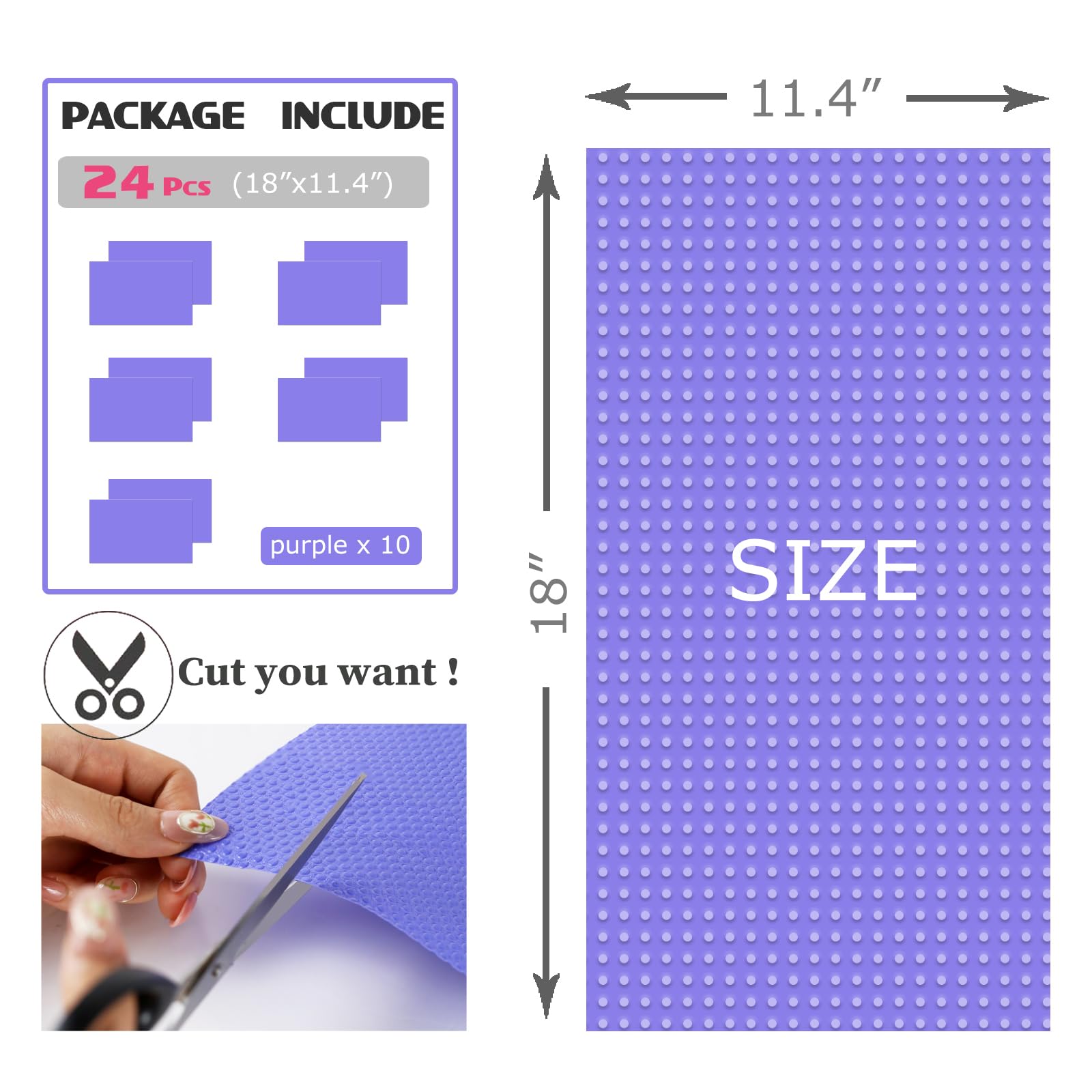 Washable Fridge Liner Mats Covers Pads for Glass Shelf Cupboard Cabinet Drawer Home Kitchen Accessories Organization, 12Pcs Refrigerator Liners