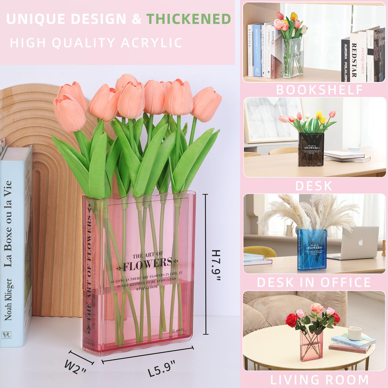 New Book-Shaped Flower Vase â€?Aesthetic Decor
