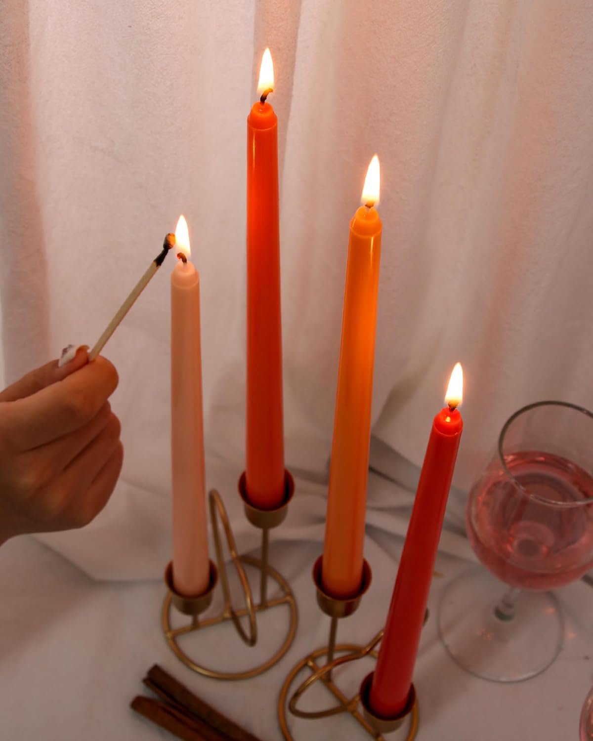 Taper Candles Unscented Smokeless Long Tall Tapered Candle for Candlesticks SticksHome Decor Dinner