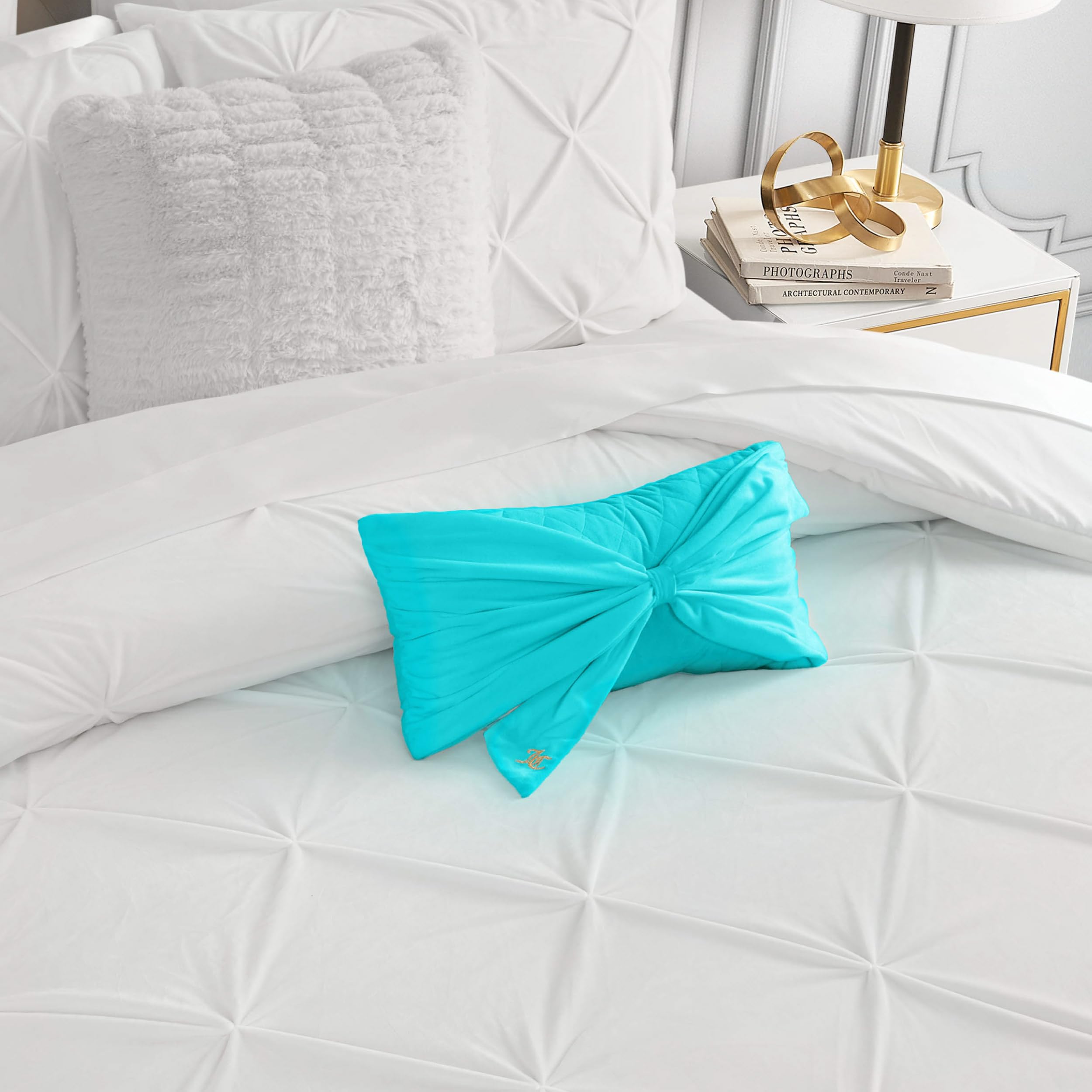 Juicy Couture Rectangle 1-Piece Living Room and Bedroom Décor, Decorative Accent, Premium Reversible Throw Pillow