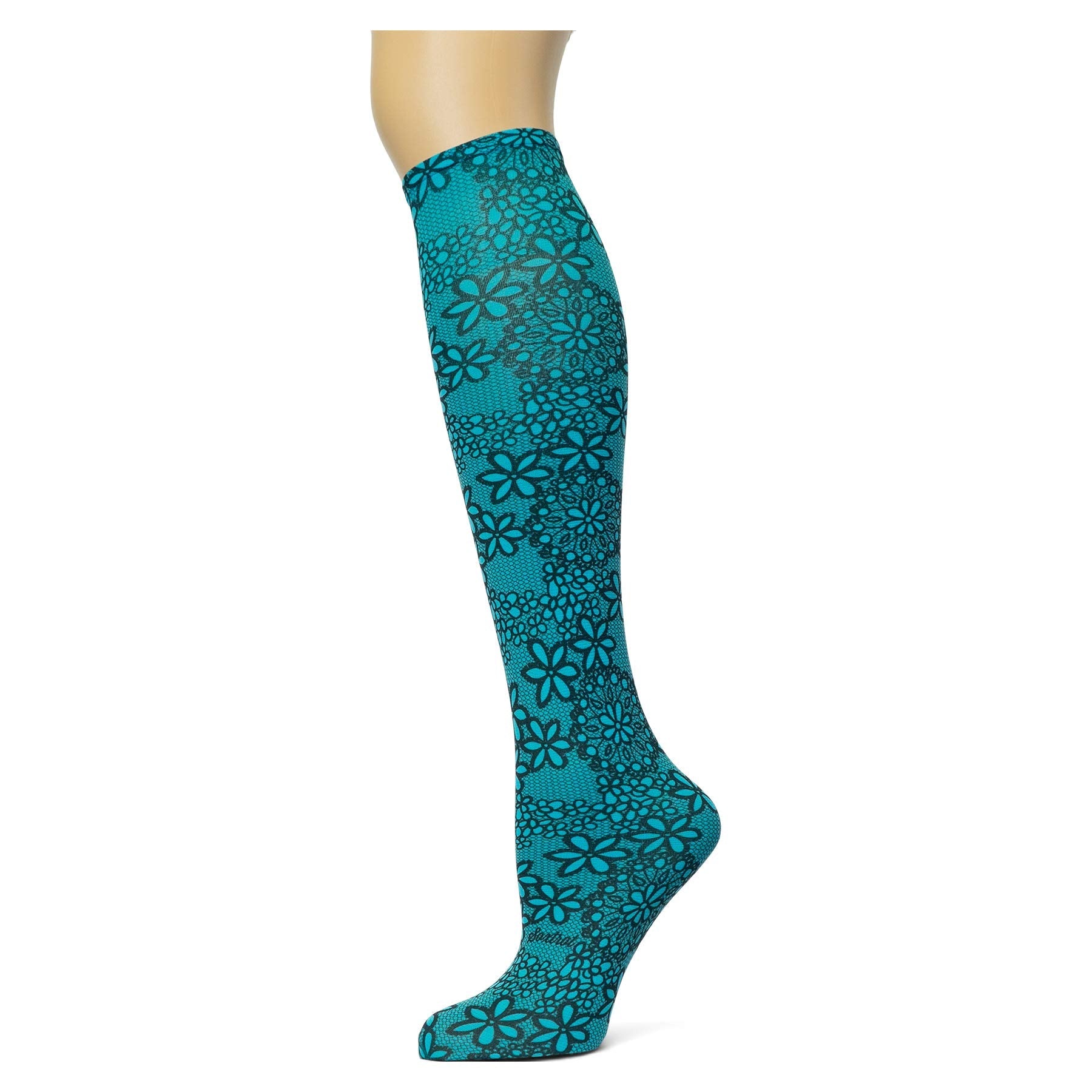 Women's 3 Pairs Knee High Trouser Socks, Classy and Colorful Printed Patterns, Silky Smooth Material
