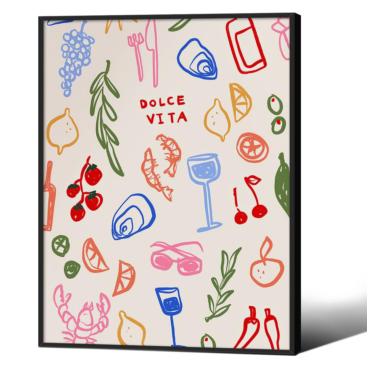 Modern Italian Kitchen Colorful Wall Art