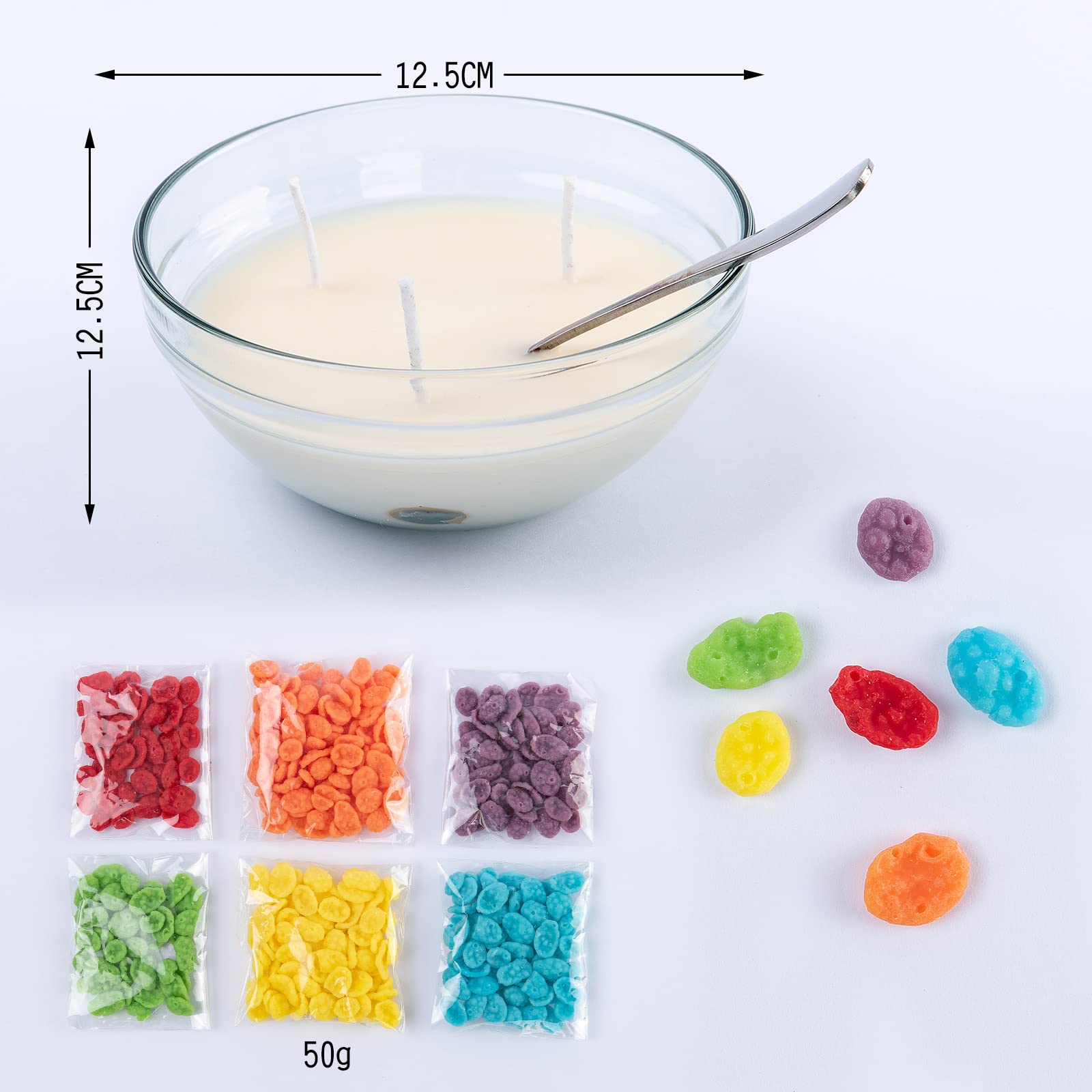 Cereal Bowl with Metal Spoon Scented Soy Candle