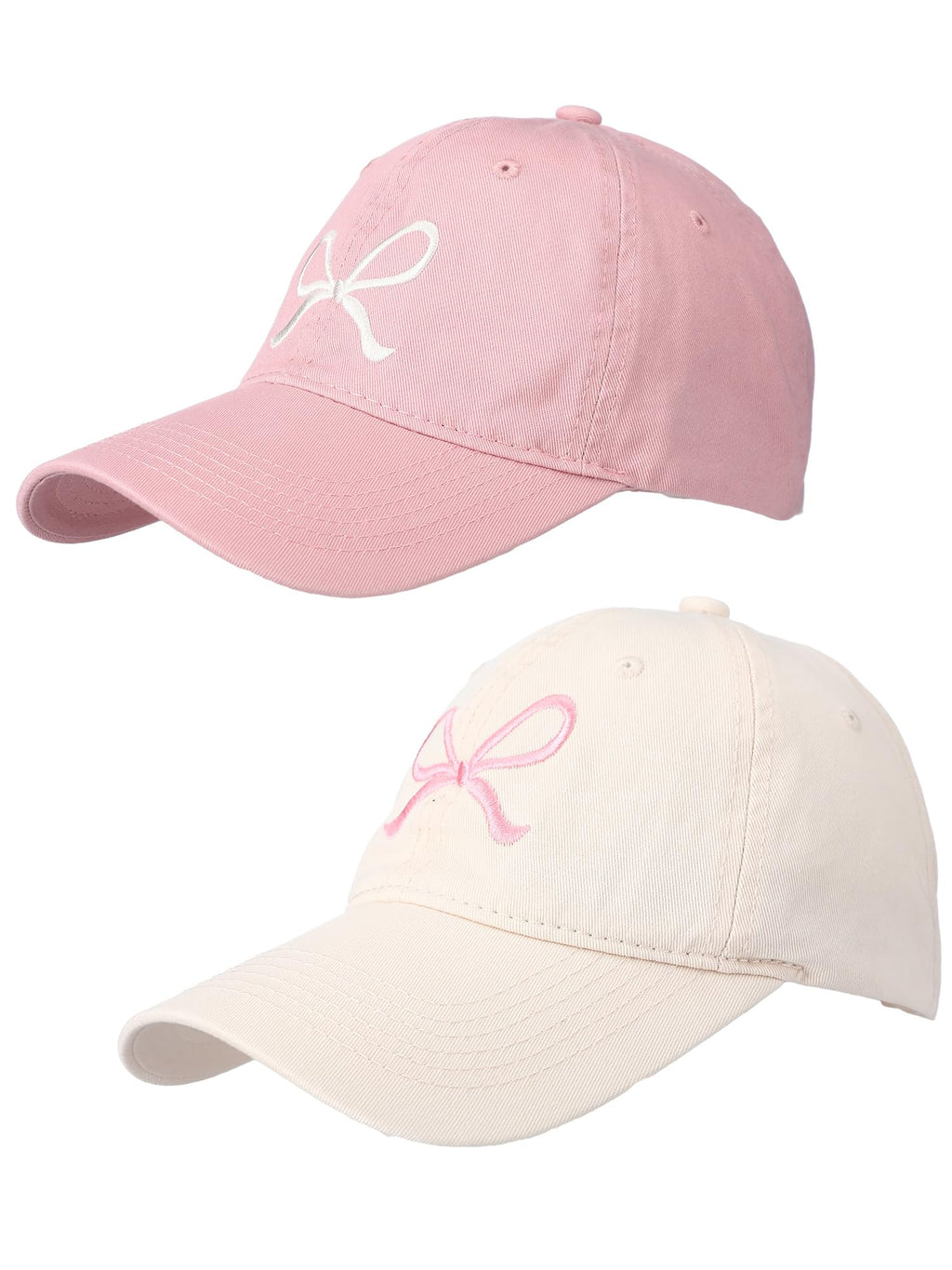 Coquette Pink Bow Baseball Caps for Women â€?Cute Sun Travel Sports Hats
