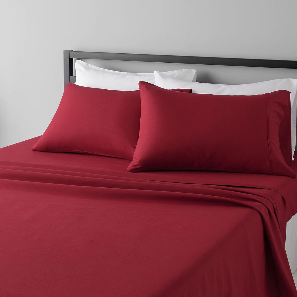Lightweight Super Soft Easy Care Wrinkle Free Microfiber 3 Piece Bed Sheet Set with 14-Inch Deep Pockets Bedding