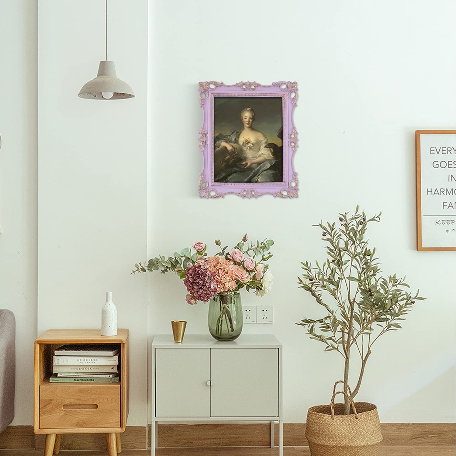 Picture Frame Antique Frame 8x10 Vintage Photo Frames 11 x 4 in with Gold Trim, Wall and Tabletop Picture Frames