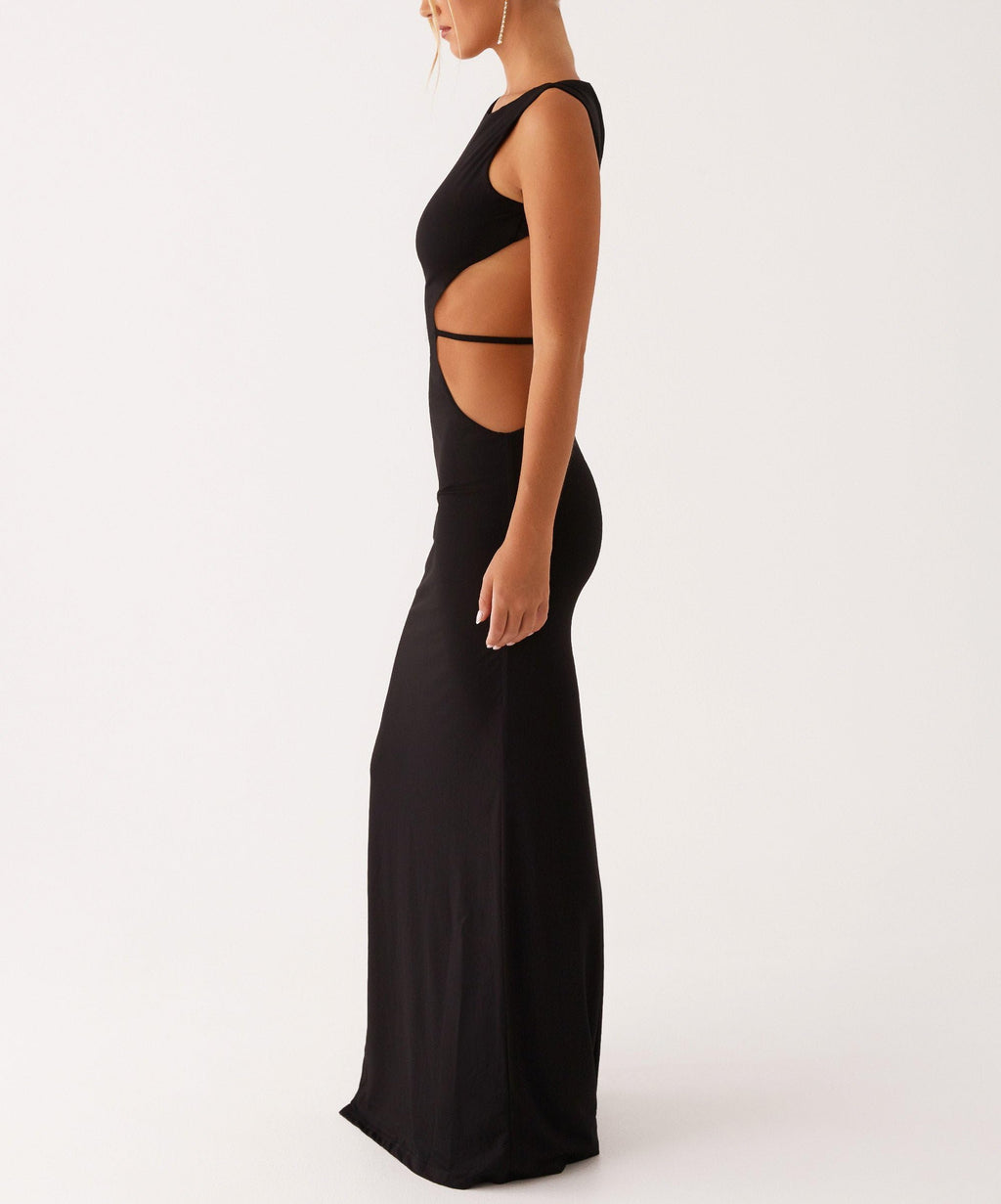 Sexy Cut Out Maxi Dress for Women Spaghetti Strap Backless Bodycon Dress Y2k Hollow Sleeveless Long Dress