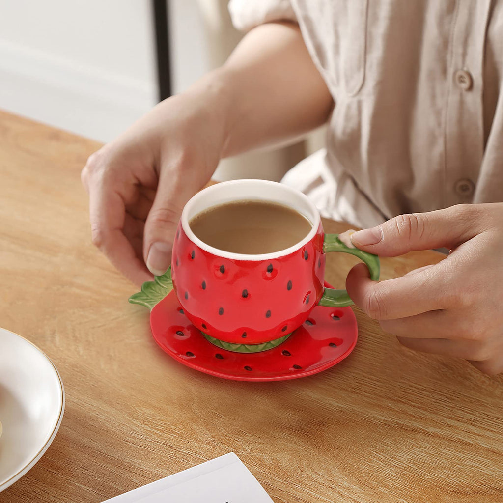 Ceramic Tea Cup and Saucer - 8 Ounce