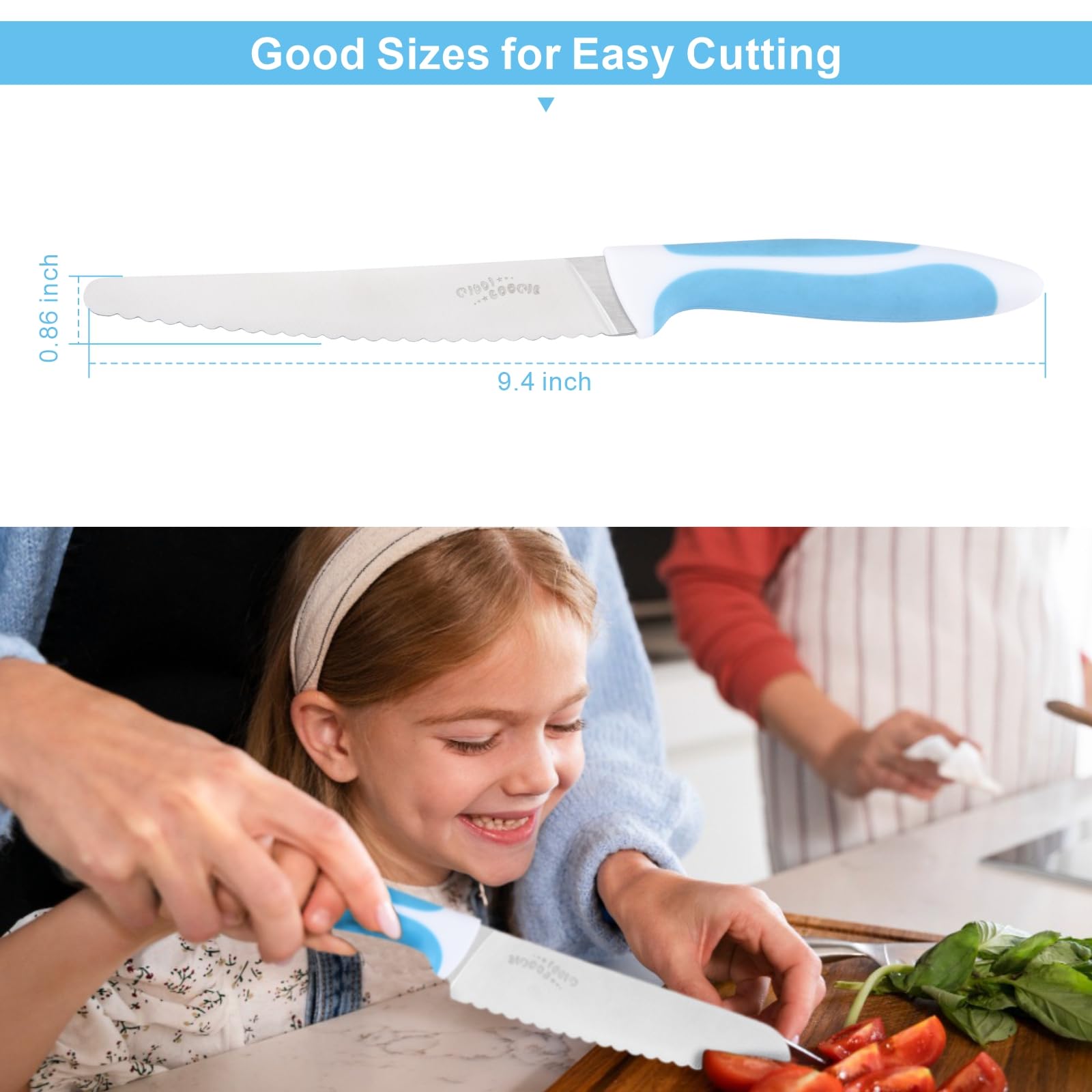 New 5" Serrated Bread Knife - Stainless Steel Tomato & Lettuce Knife