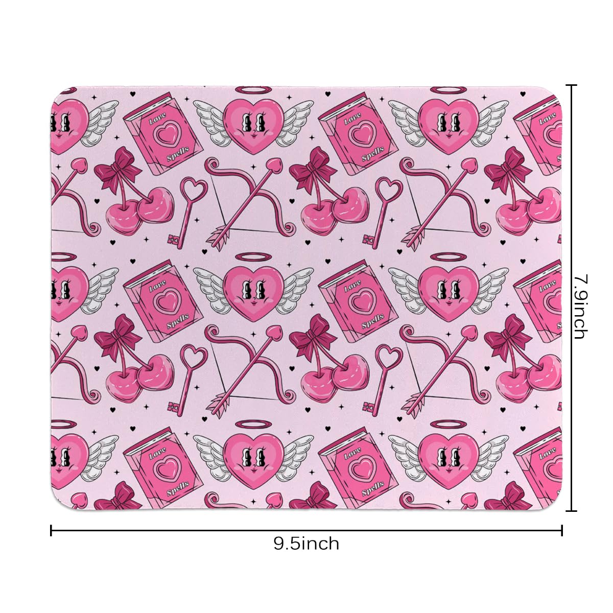 Coquette Bow Mouse Pad, Trendy Mouse Pad, Preppy Cute Mouse Pad for Desk Home Office & Gaming, 9.5x7.9 inches