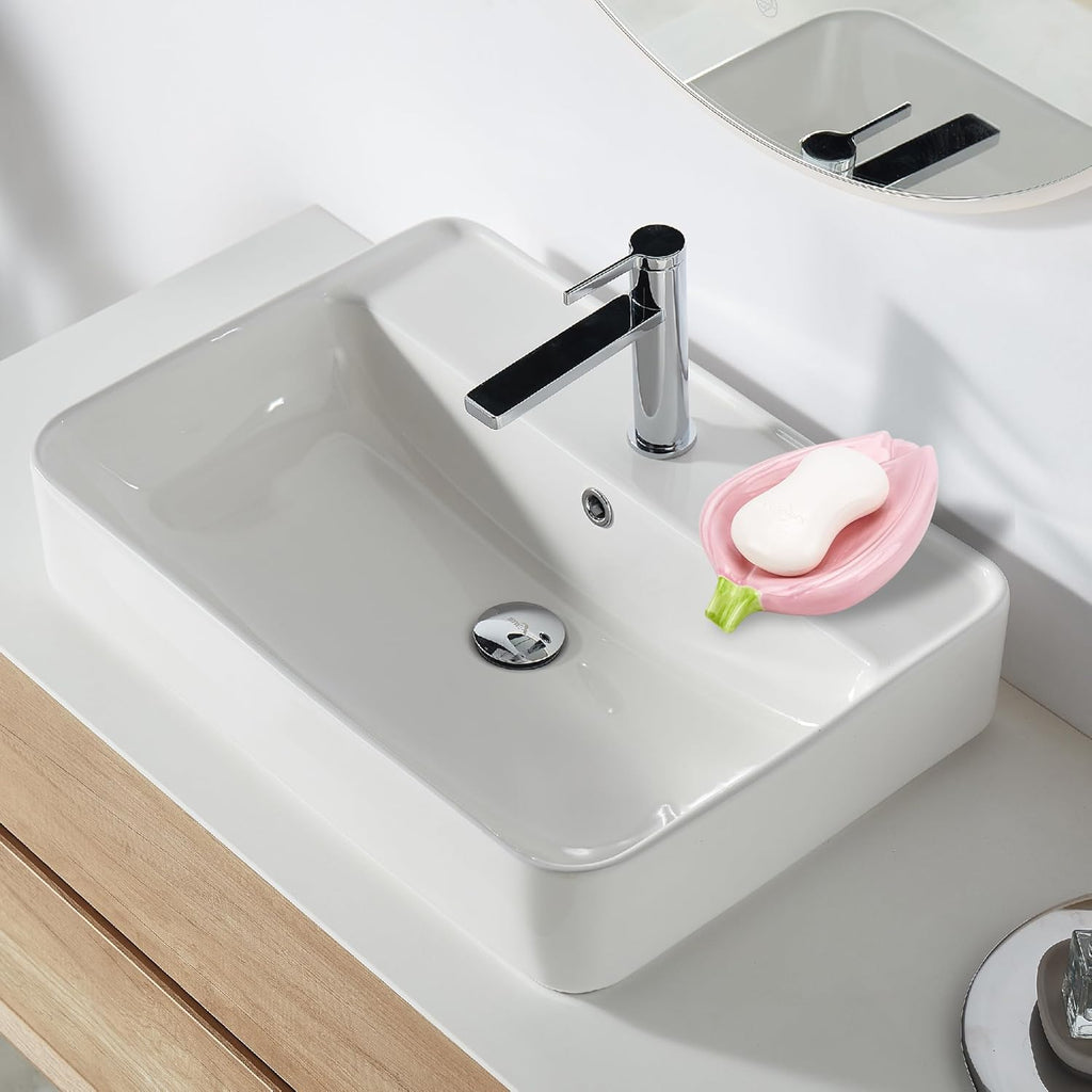 Ceramics Rose Soap Dish Holder