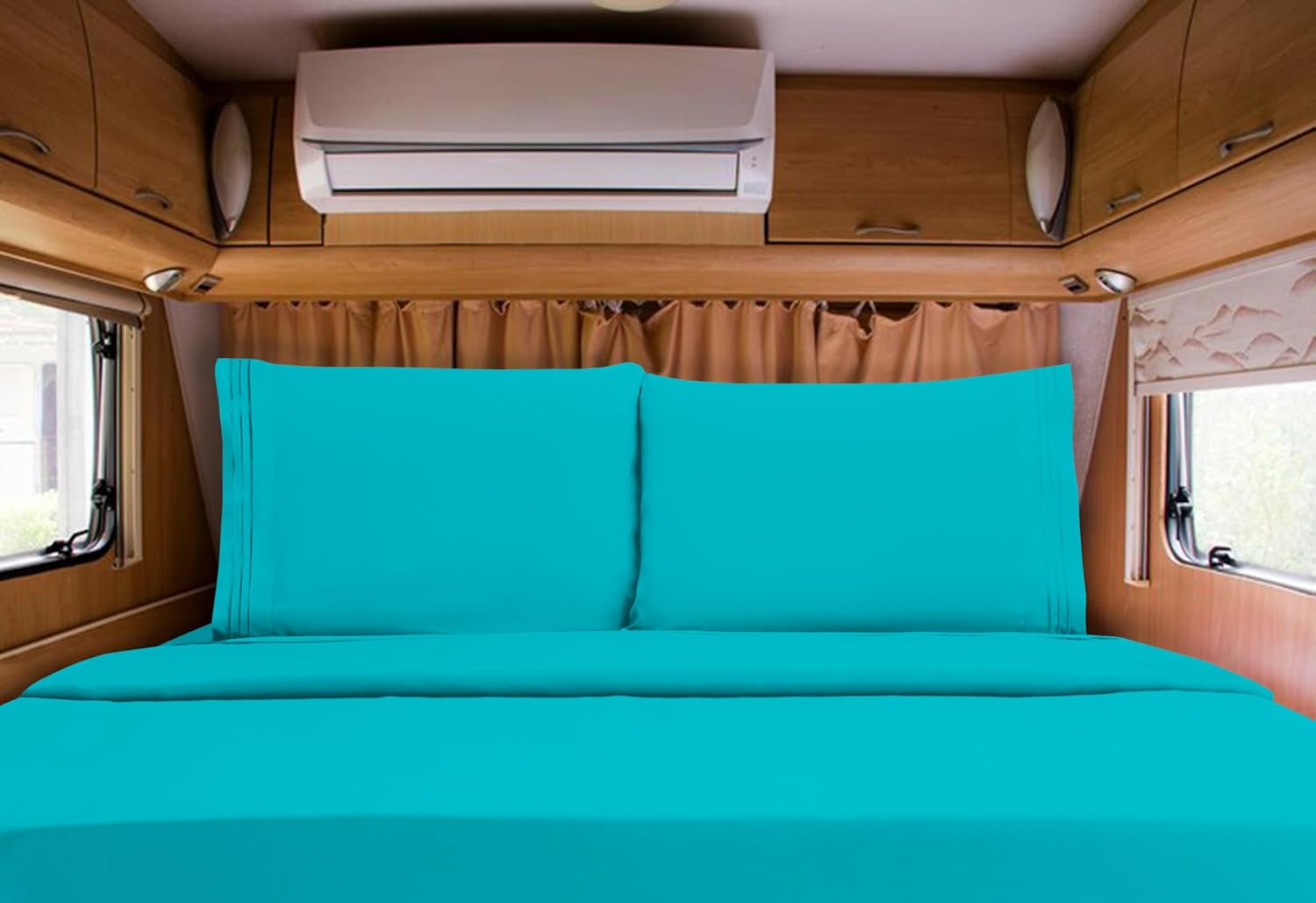 Elegant Comfort Luxurious 1500 Premium Hotel Quality Microfiber Three Line Embroidered Softest 4-Piece Bed Sheet Set, Wrinkle and Fade Resistant