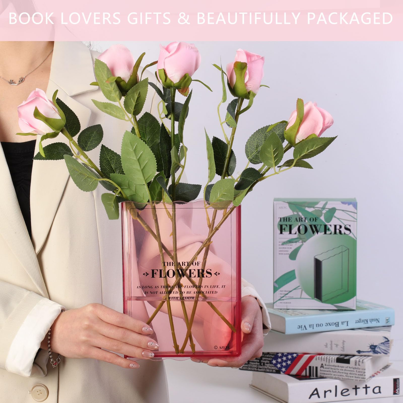 New Book-Shaped Flower Vase â€?Aesthetic Decor