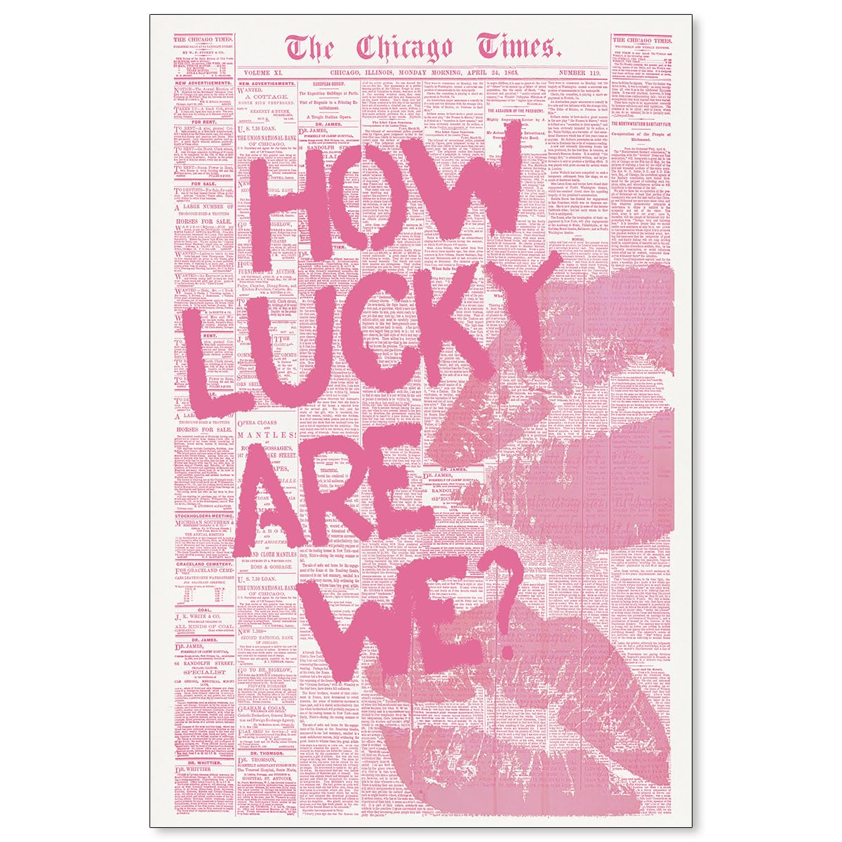 Wall Art Retro NewsPaper Posters Print Unframed or Framed Funky Preppy Apartment Room Dorm Decor