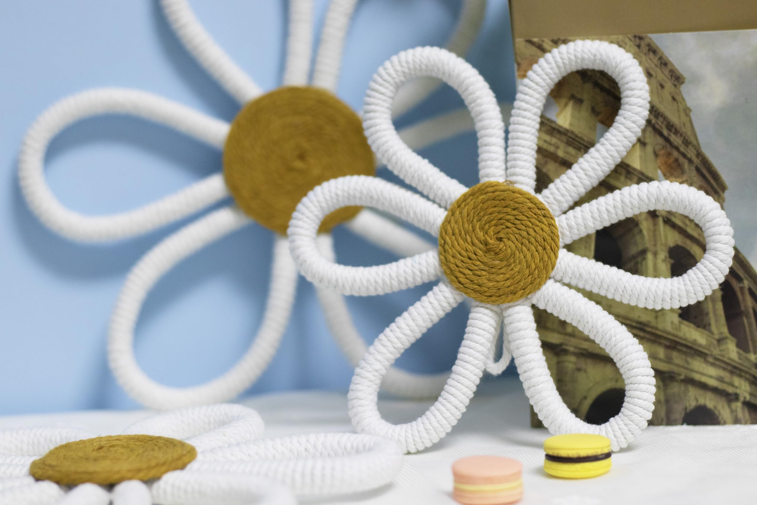 Daisy Flower Butterfly Wall Hanging Pendant 3 PCS