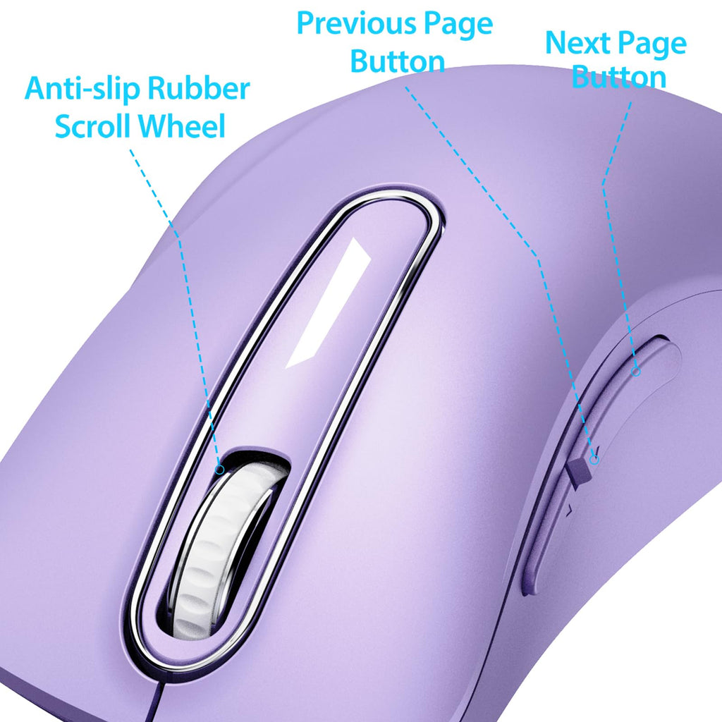 Portable Computer Wireless Mouse for Laptop, PC, Desktop, MacBook, 5 Buttons