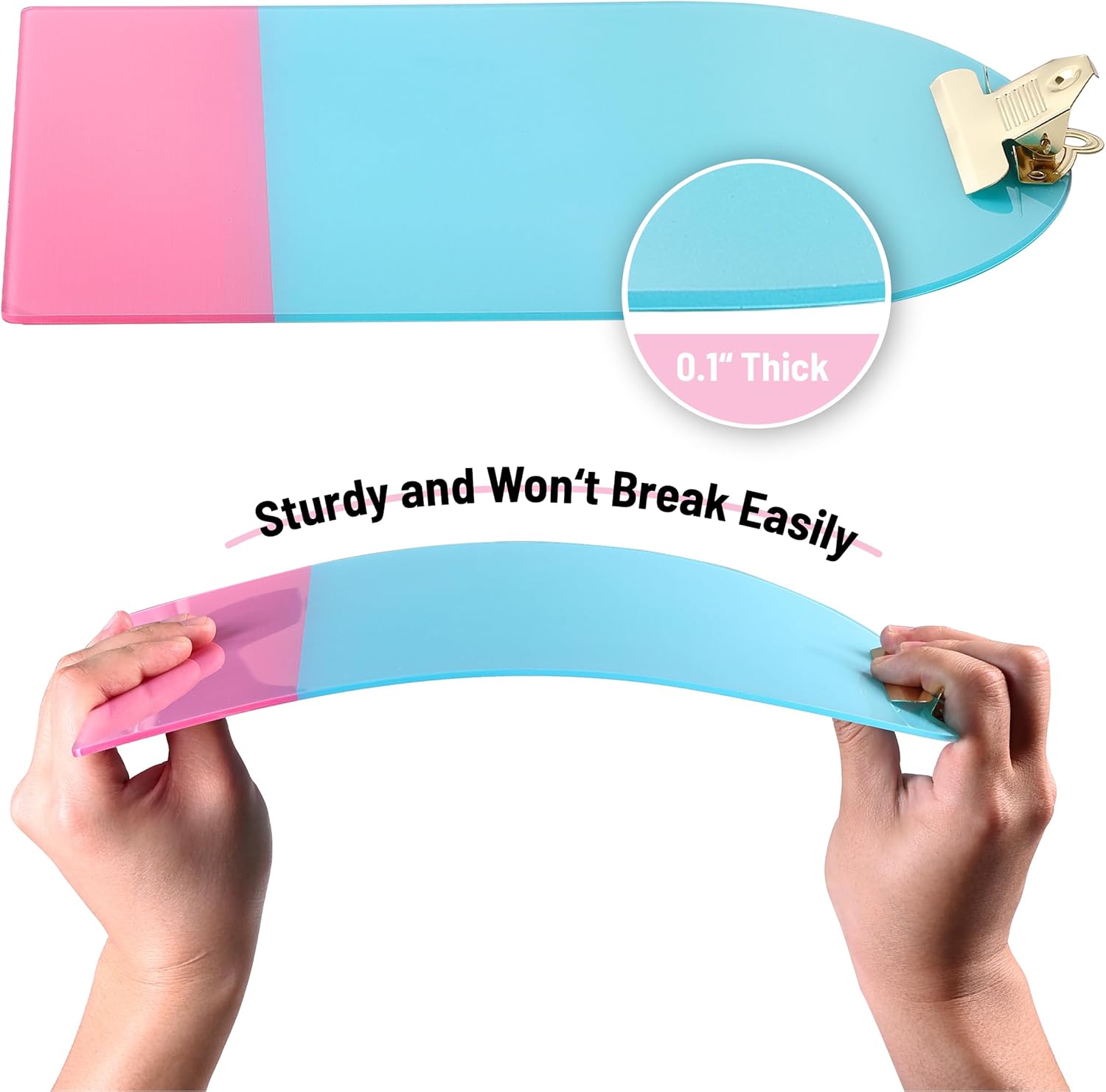 Drawing Art Clipboard | Blue/Pink Acrylic Clipboards