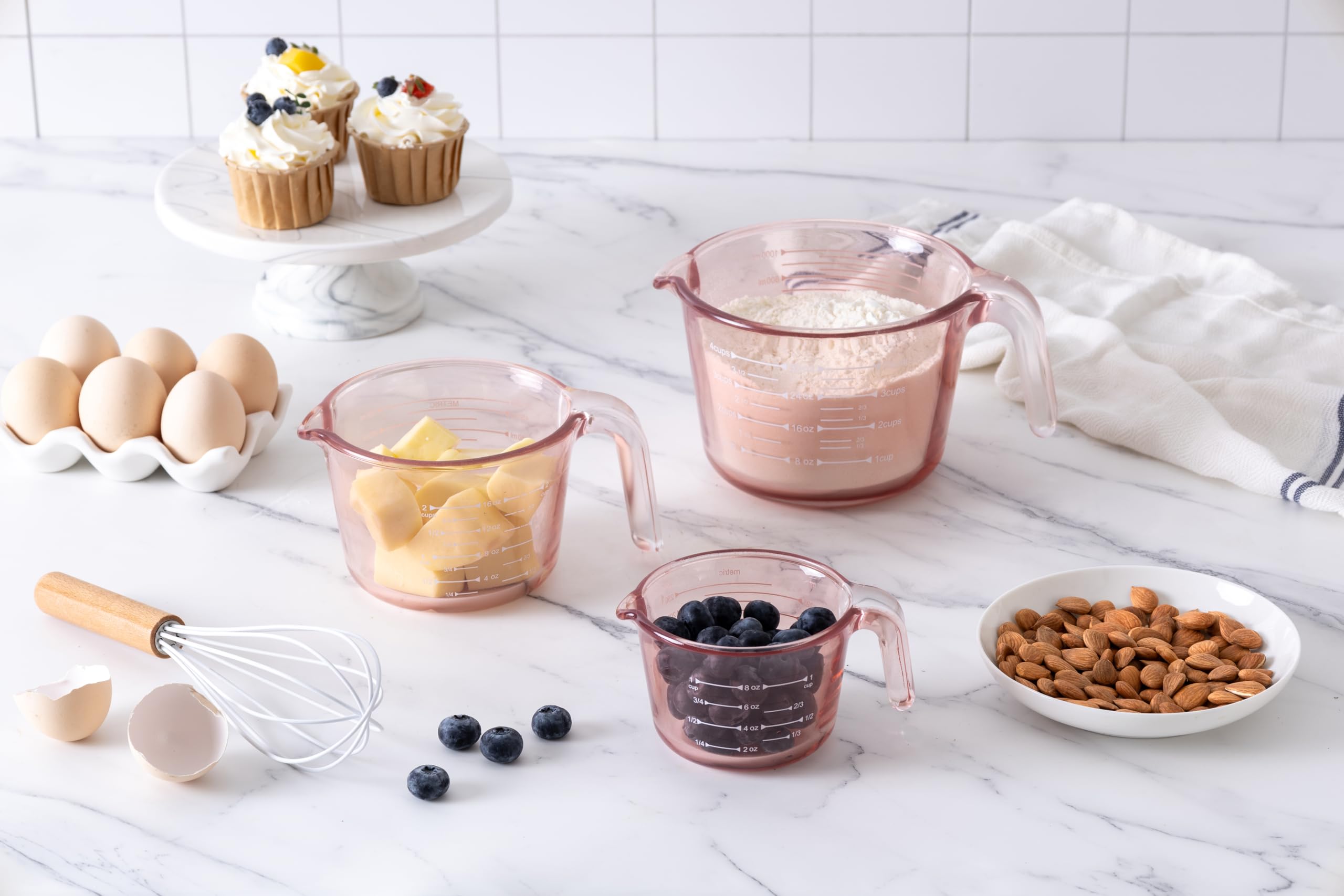 Glass Measuring Cups - Ideal for Cooking and Baking