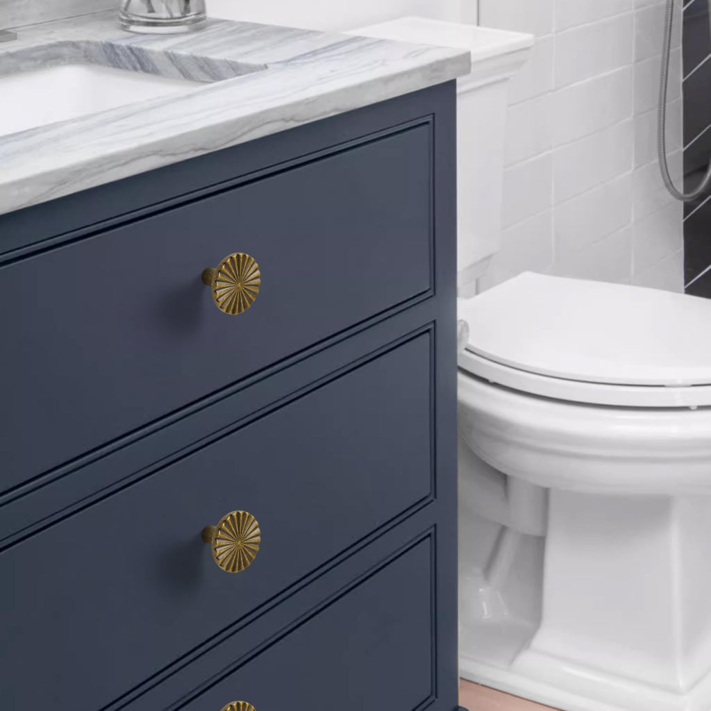 Gold Cabinet Pulls Cup Flat Drawer Handles Sunflower Handle Unique Hardware for Furniture Door Wardrobe Hardware