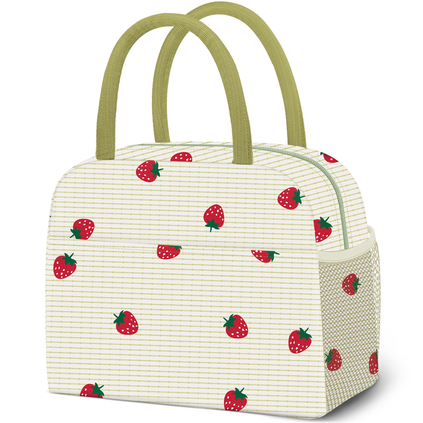 Reusable Insulated Lunch Tote Bag,Leakproof Food Handbags Case High Capacity