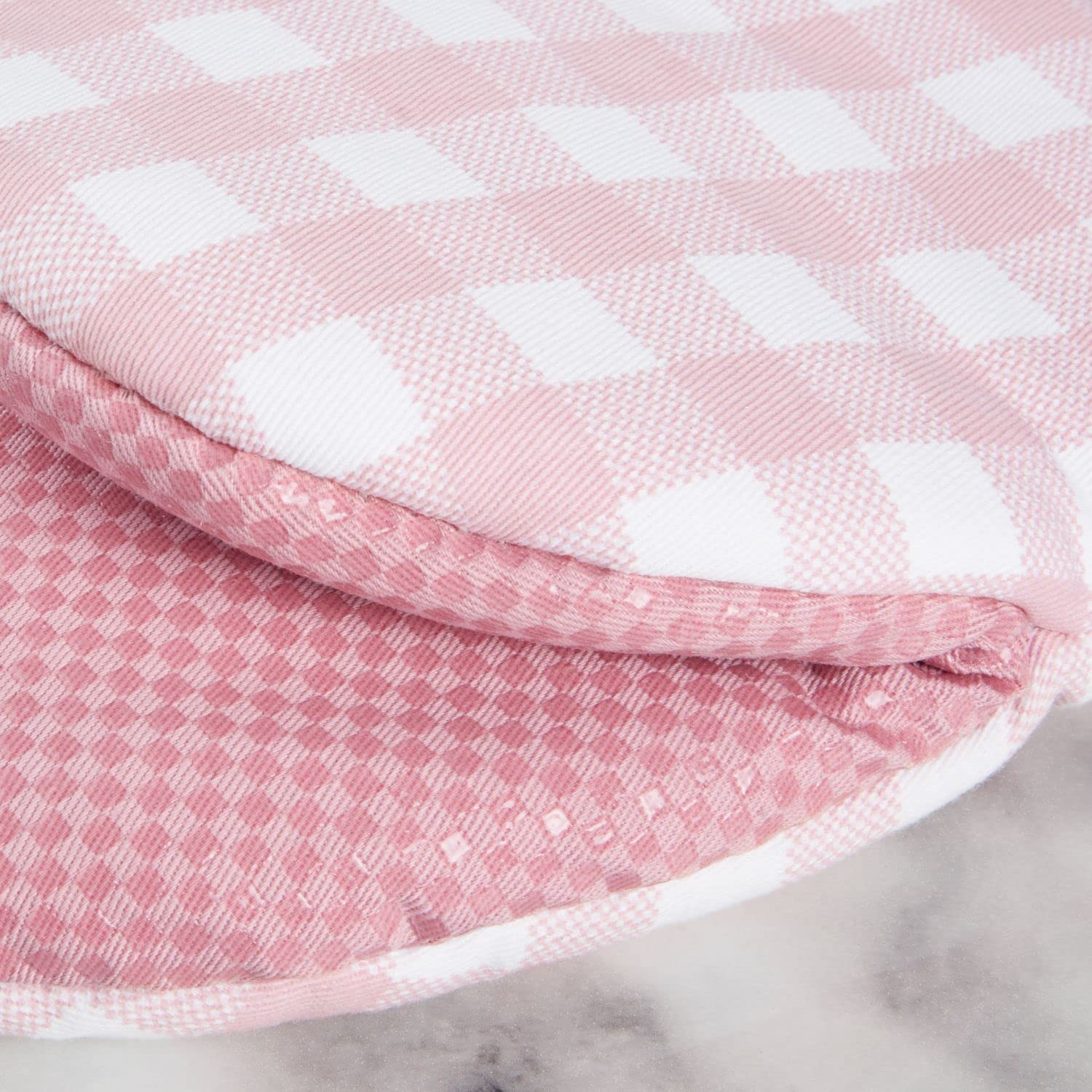 Gingham Mini Oven Mitt 2-Pack Set, Dried Rose, 5.5"x8"