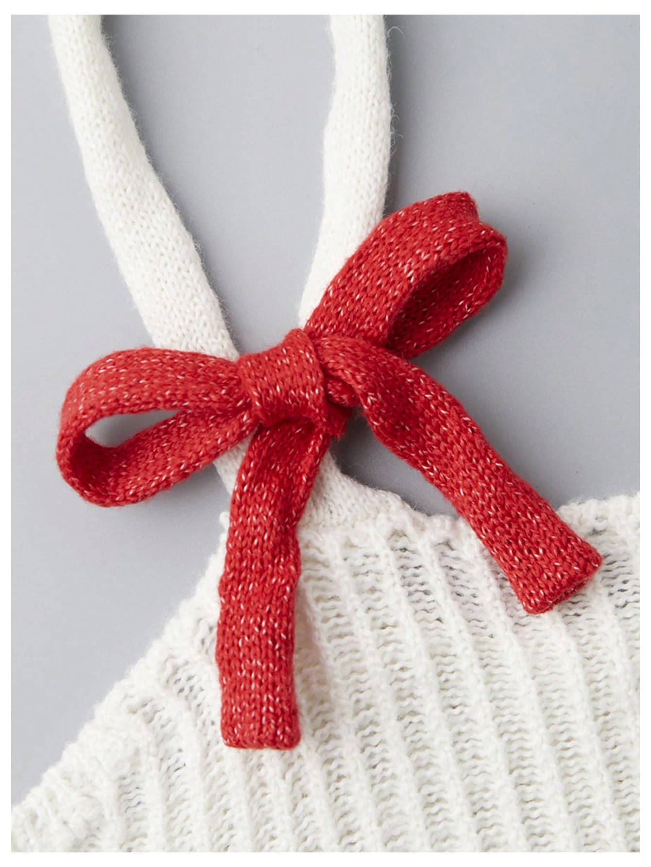 Women's Bow Knot Square Neck Sleeveless Knitted Tank Top - Slim Fit Solid Crop Knit