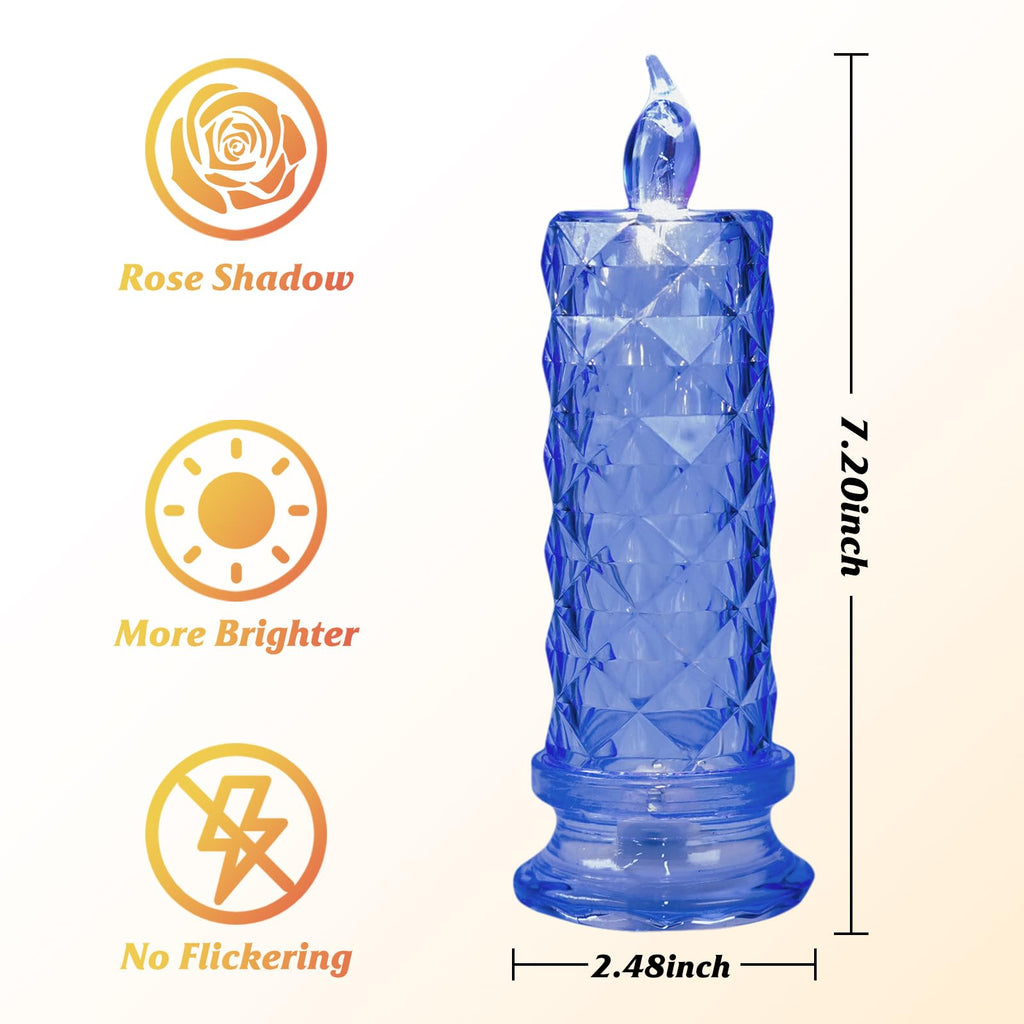 Shadow LED Flameless Candles - 4PCS Romantic Battery Operated Pillar Candles