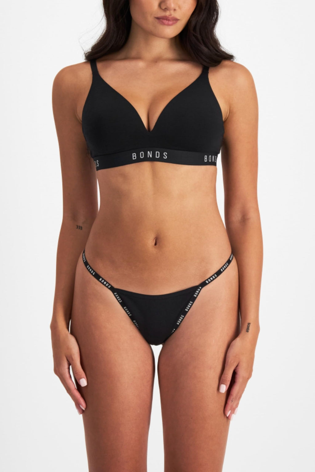 String Thong Underwear in Cotton-Rich Blend for Women, 3-Pack