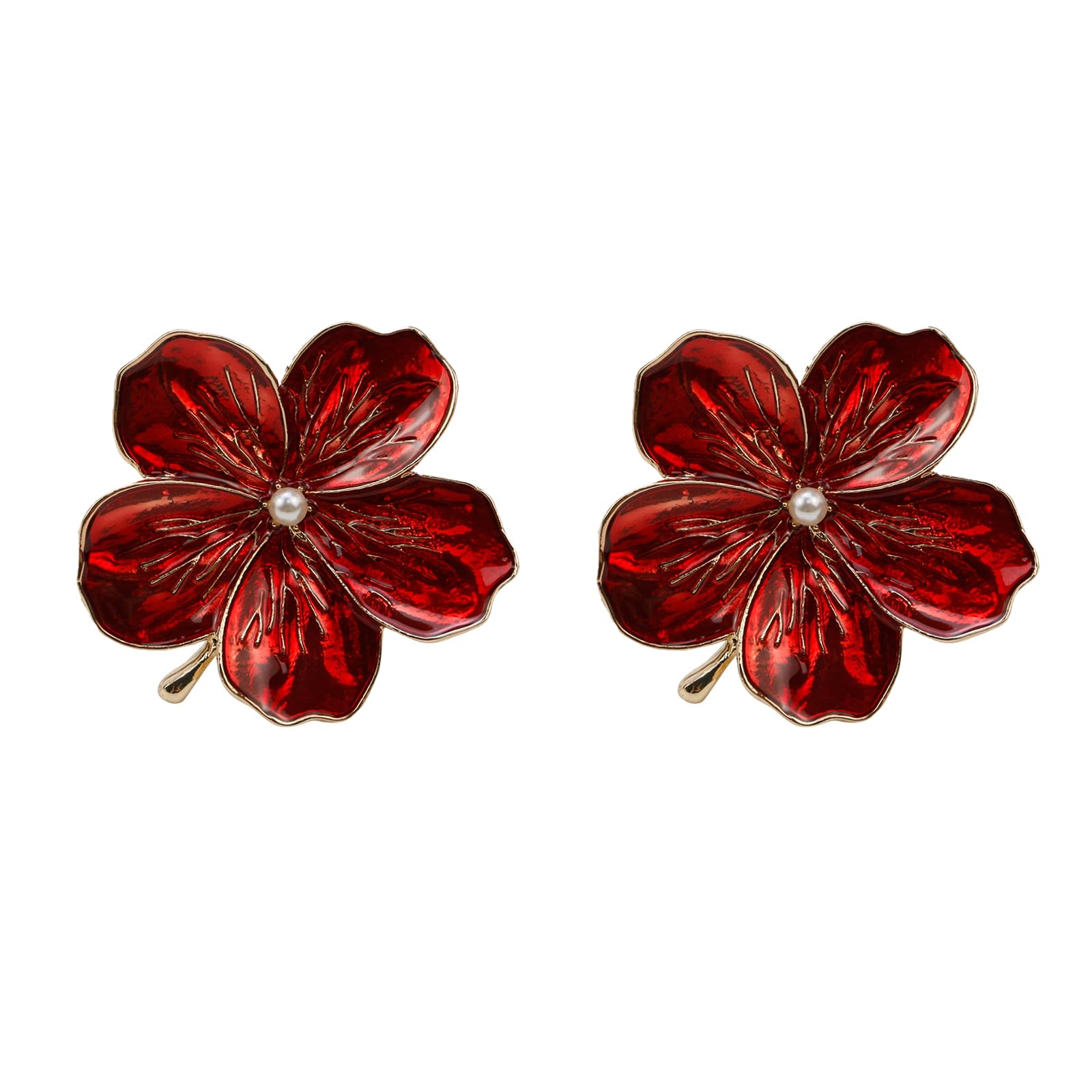 Flower Metal Knobs for Drawer, Dresser, Mounting Screws, 4 PCS 1.7inch