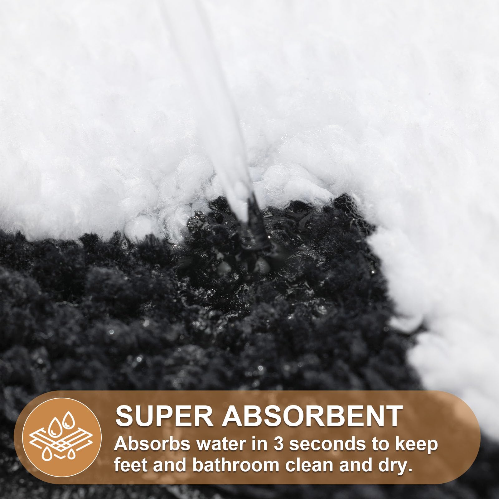 Cute Scalloped Bath Mat, Fun Plush Microfiber Scallop Bathroom Rugs Non Slip Washable Quick Dry Absorbent