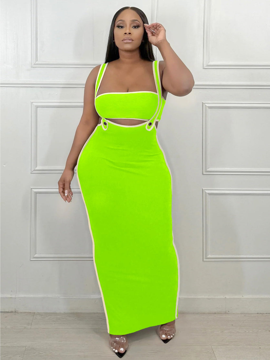 Women 2 Piece Outfits for Women Summer Tube Crop Tops Sexy Bodycon Dresses Maxi Skirt Sets Vacation Jumpsuits Club Outfits