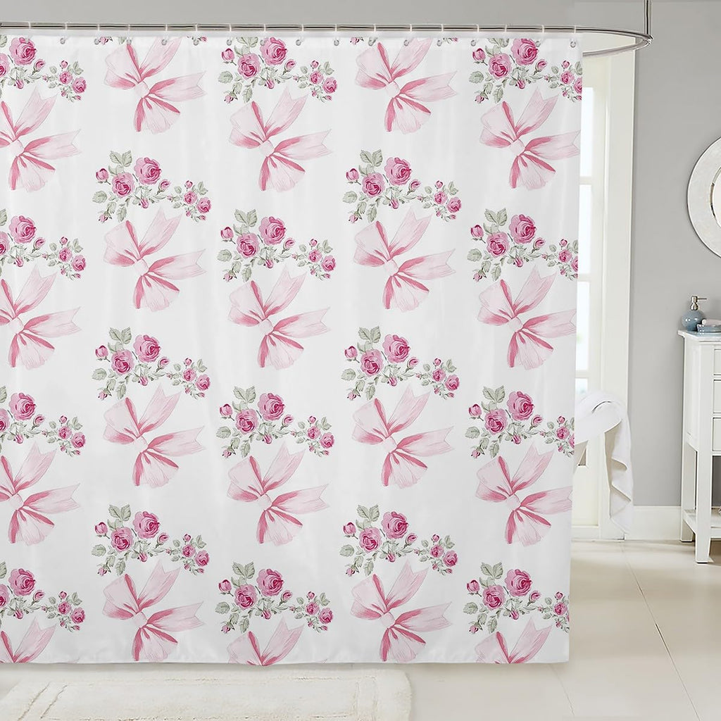Kawaii Ribbon Bow 72" Wx72 L Shower Curtain