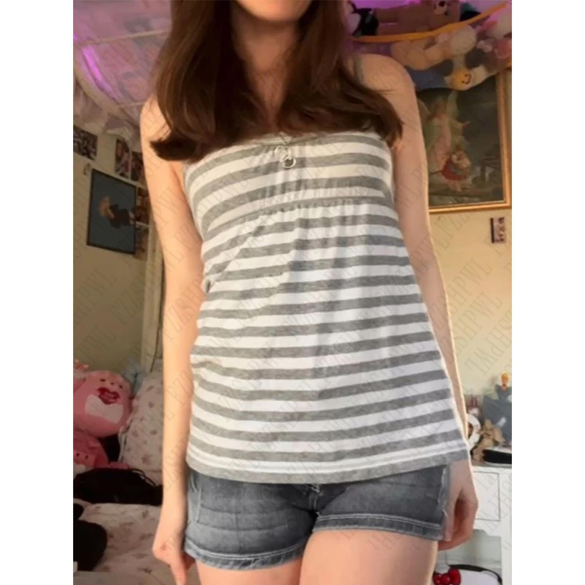 Emo Coquette Cropped Top Grunge 2000s Spaghetti Strap Tops Streetwear Vintage Camisole Y2k Cheetah Tops