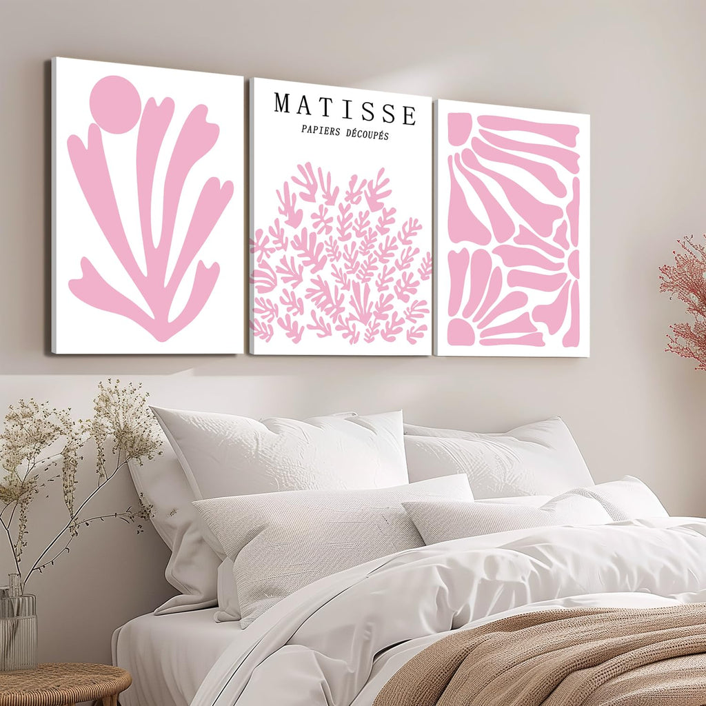 Trendy Blue Wall Art Set of 3, Preppy Navy Blue Wall Decor, Coquette Disco Lucky Me 8 Ball Poster Canvas Prints Aesthetic Pictures Room Dorm