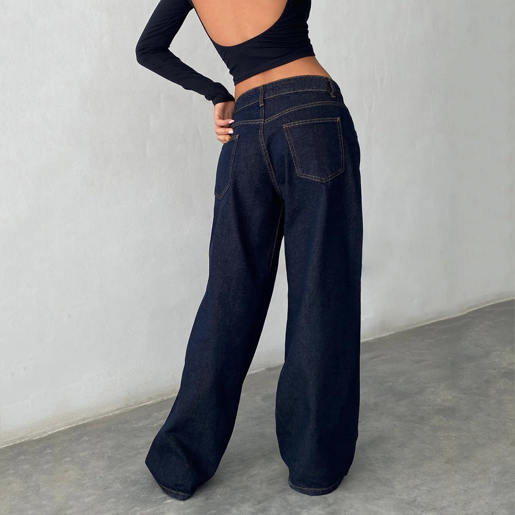 Women's Y2K High-Waisted Boyfriend Jeans â€?Streetwear Denim Pants